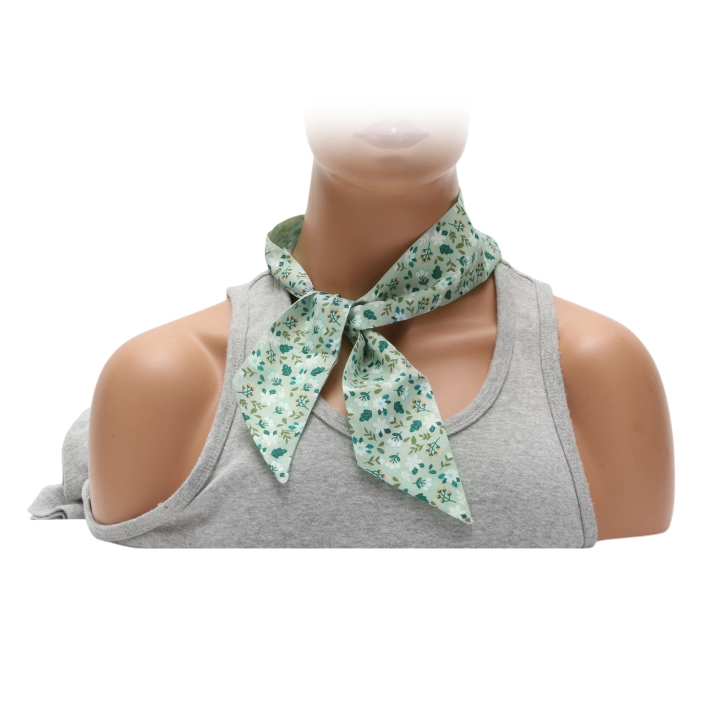 Diadema larga con cinta y flores pequeñas para mujer, color verde, 1 unidad