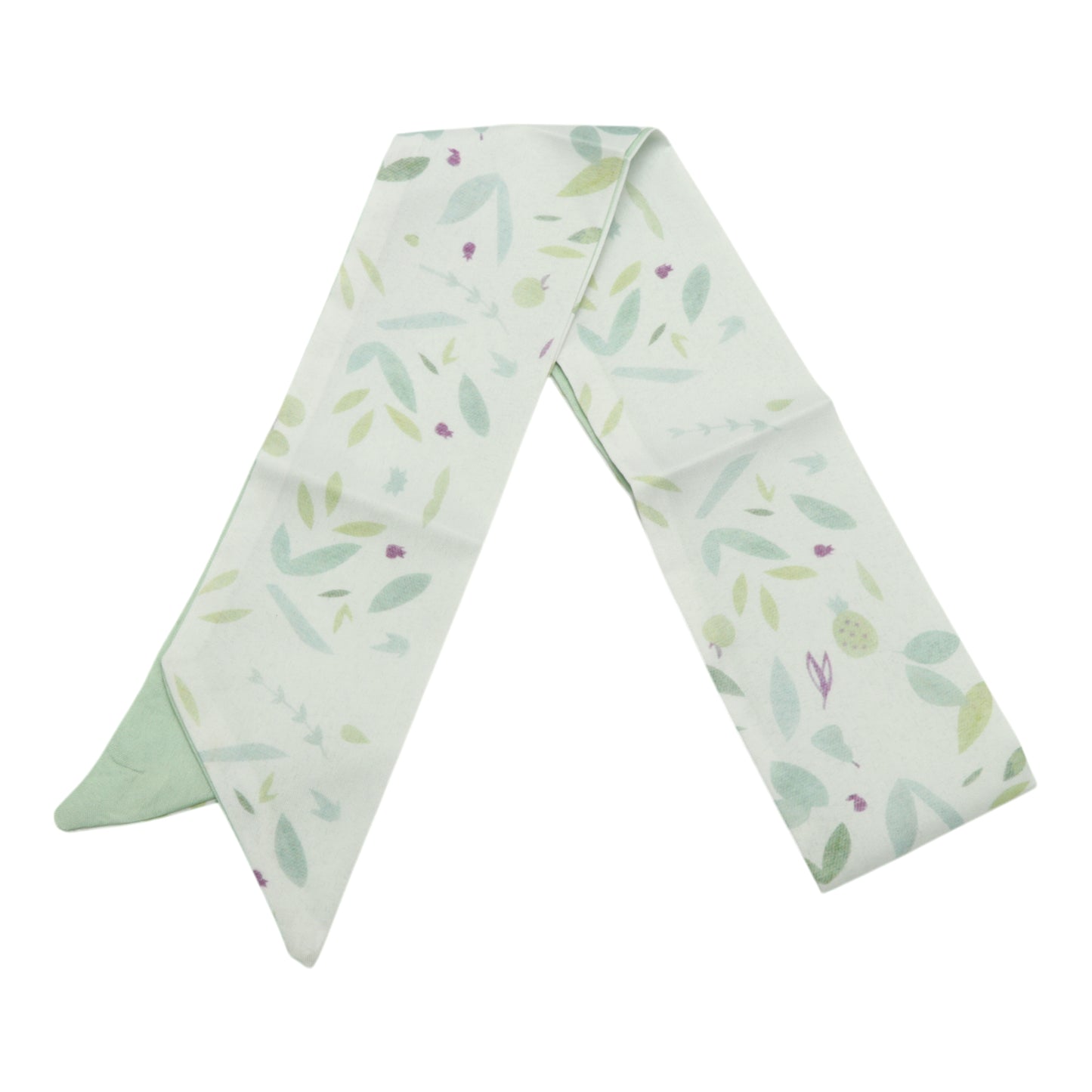 Leaves Long Ribbon Headband for Women Green 1 Pc