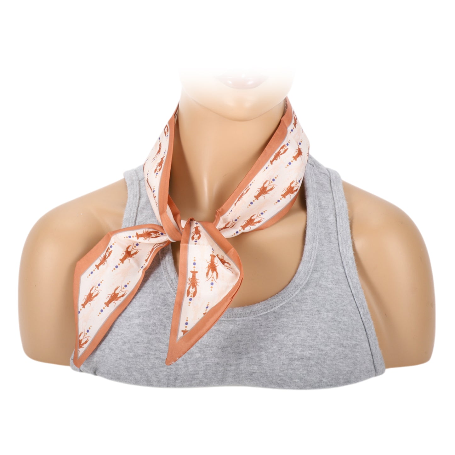 Lobster Long Ribbon Headband for Women Red Beige 1 Pc