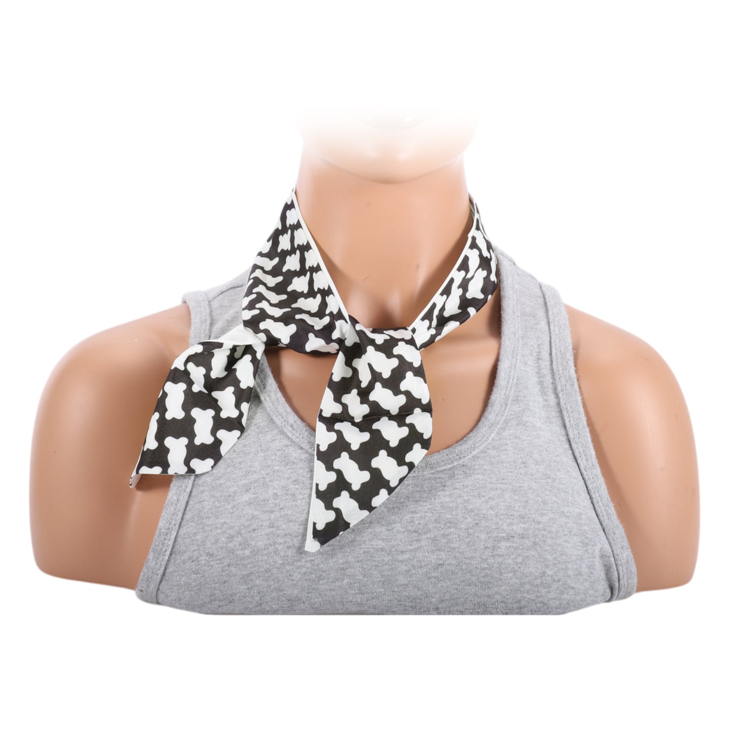 Irregular Geometric Long Ribbon Headband for Women Black White 1 Pc