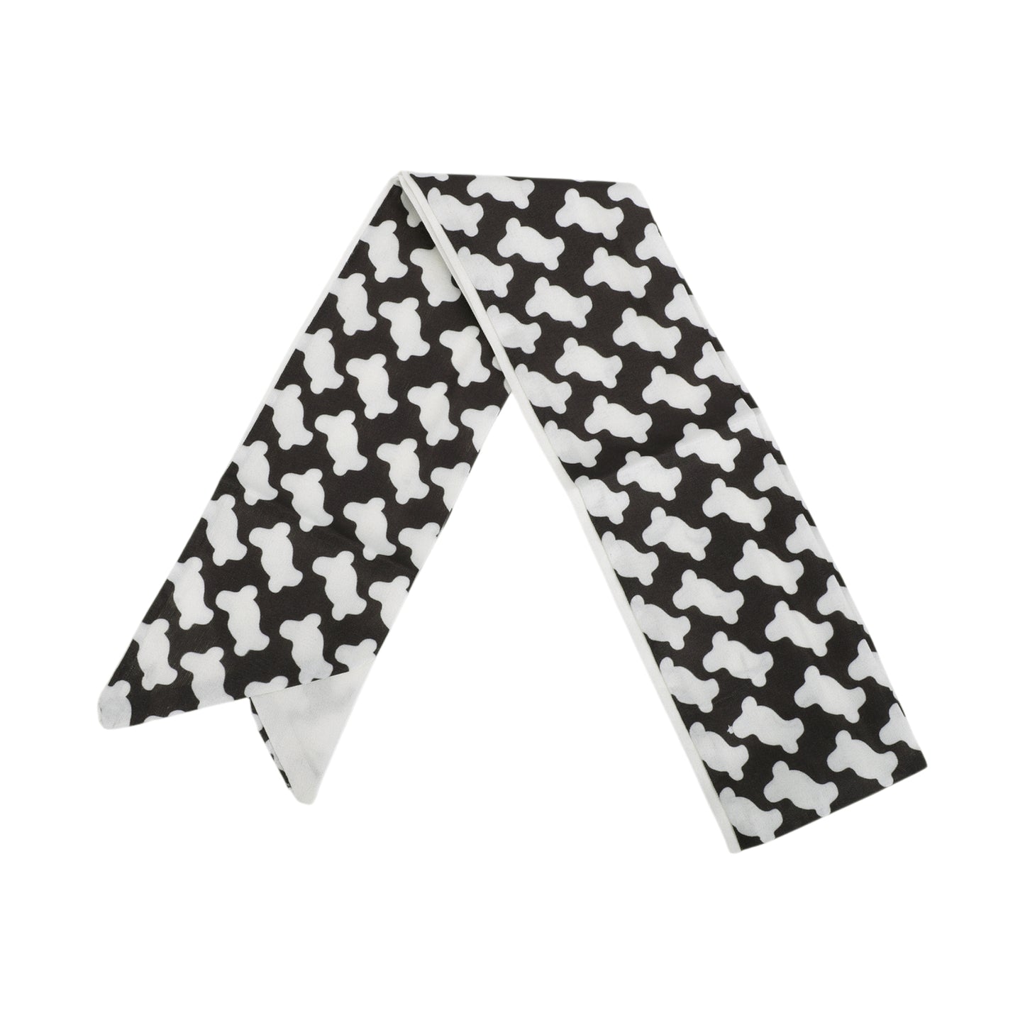Irregular Geometric Long Ribbon Headband for Women Black White 1 Pc
