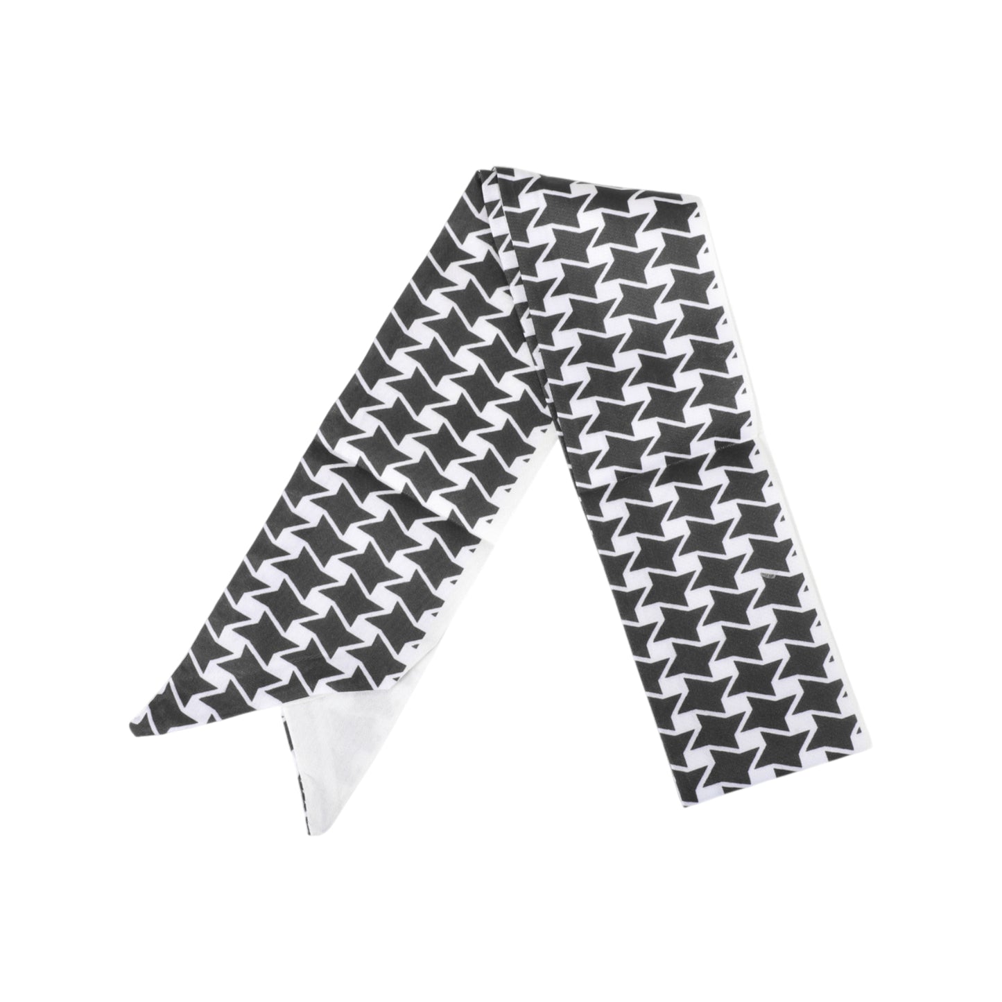 Star Long Ribbon Headband for Women Black White 1 Pc