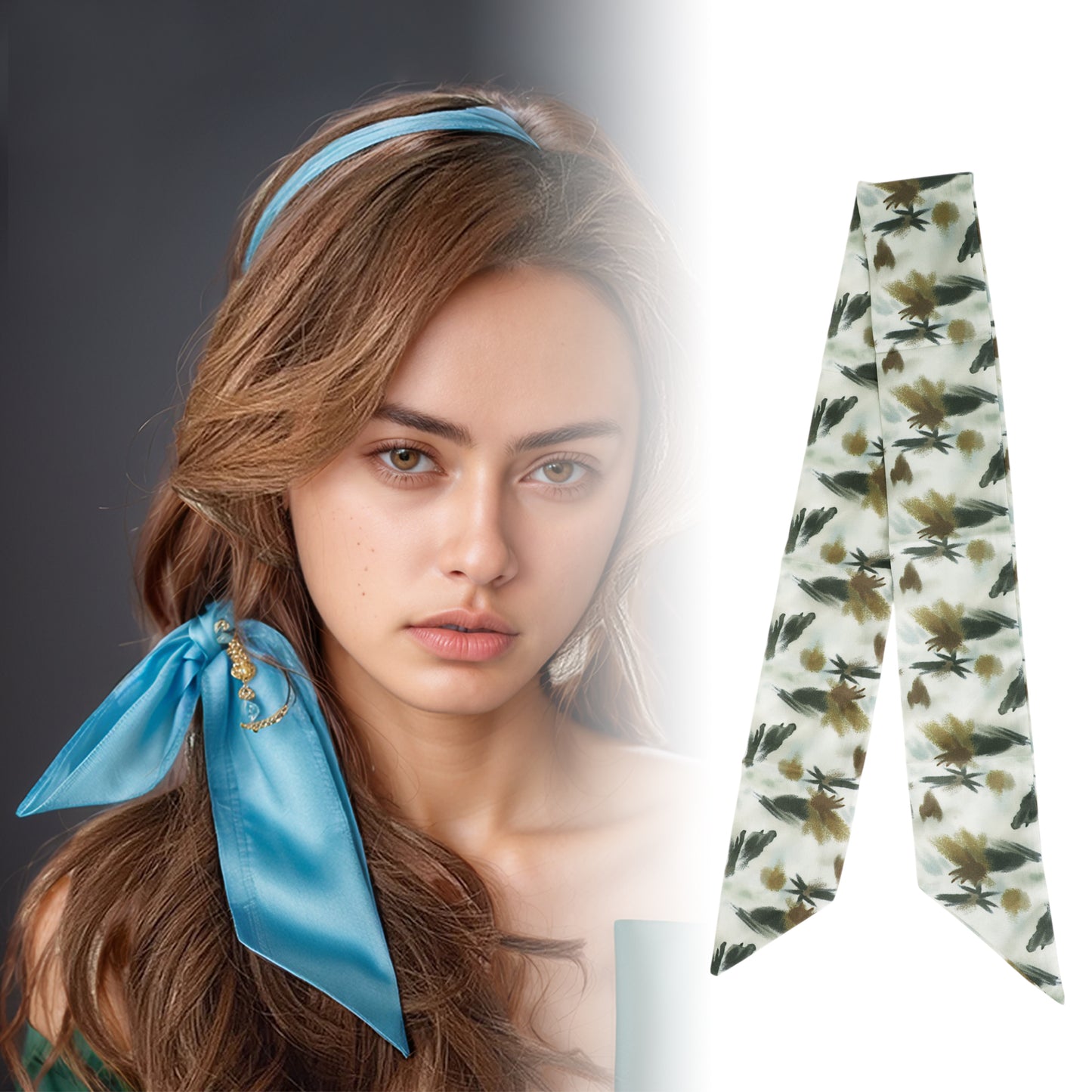 Vintage Orchid Headband for Women Brown Black 1 Pc