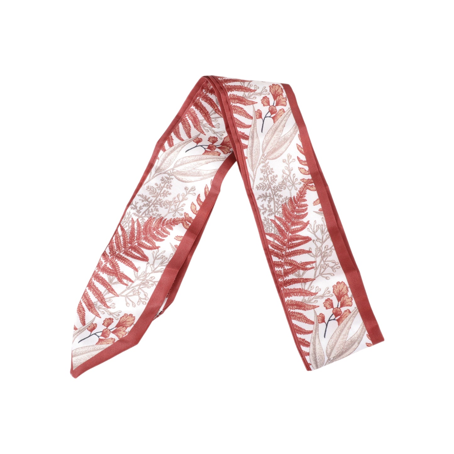 Leaf Self Tie Headband for Women Red 1 Pc