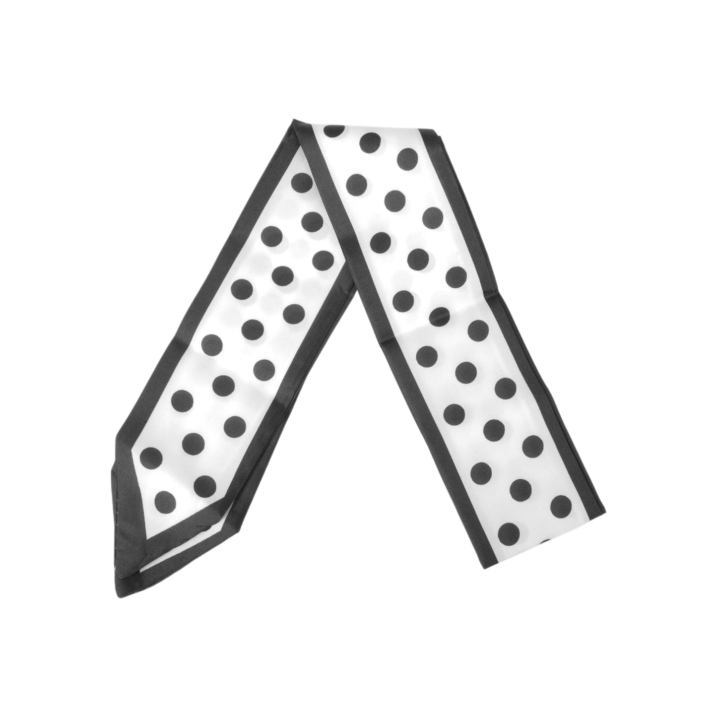 Diadema de satén con lunares para mujer, color negro y blanco, 1 unidad