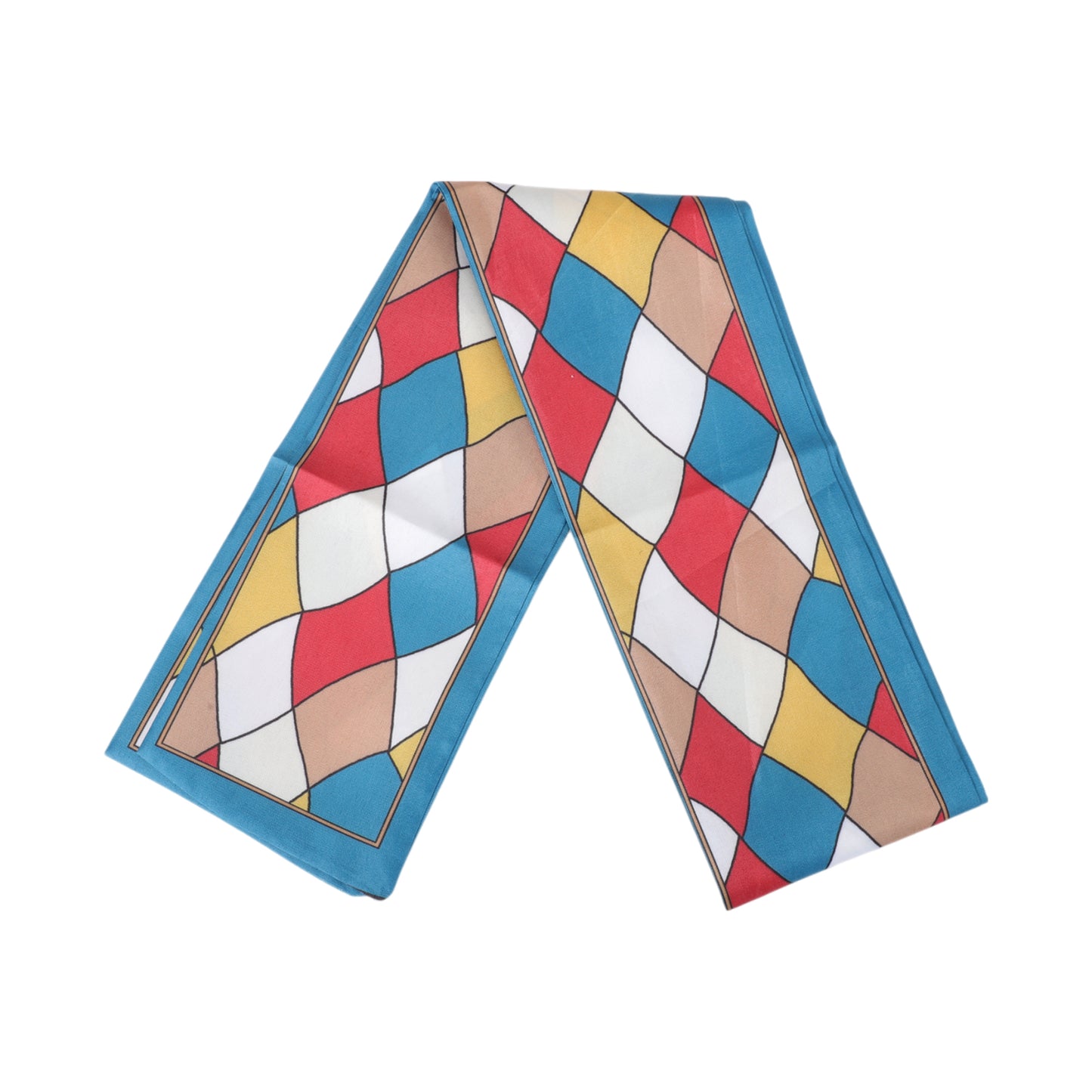 Geometric Satin Headband for Women Orange Red 1 Pc