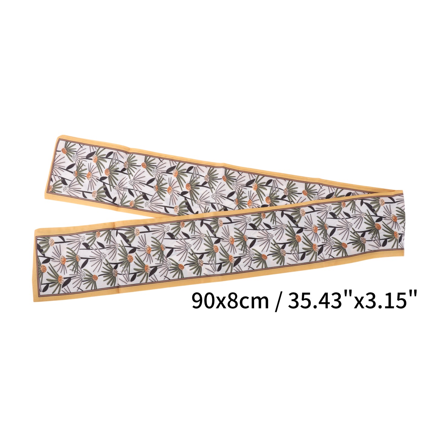 Diadema de satén con flores para mujer, color amarillo café, 1 unidad