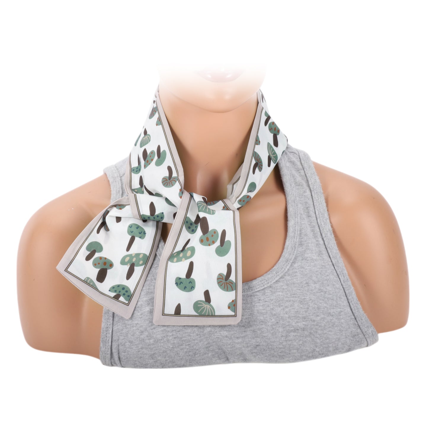 Diadema de satén con forma de hongo para mujer, color beige y café, 1 unidad