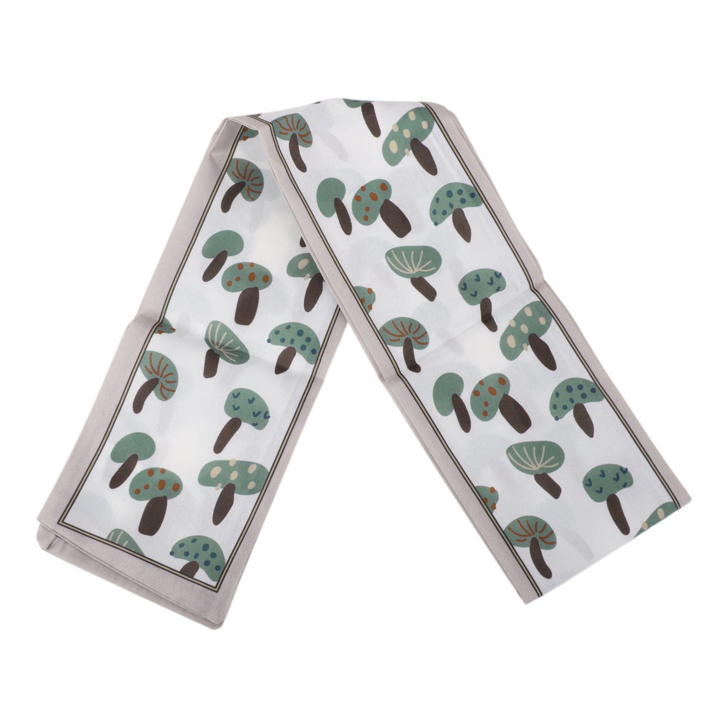 Diadema de satén con forma de hongo para mujer, color beige y café, 1 unidad