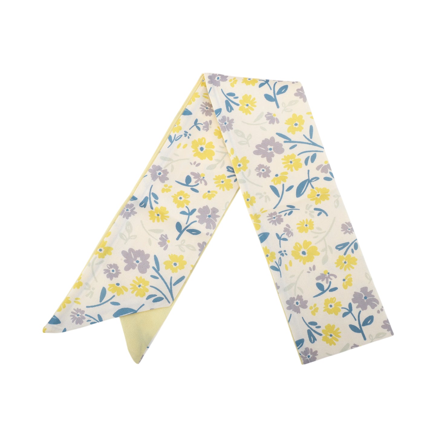 Flowers Satin Headband for Women Beige 1 Pc