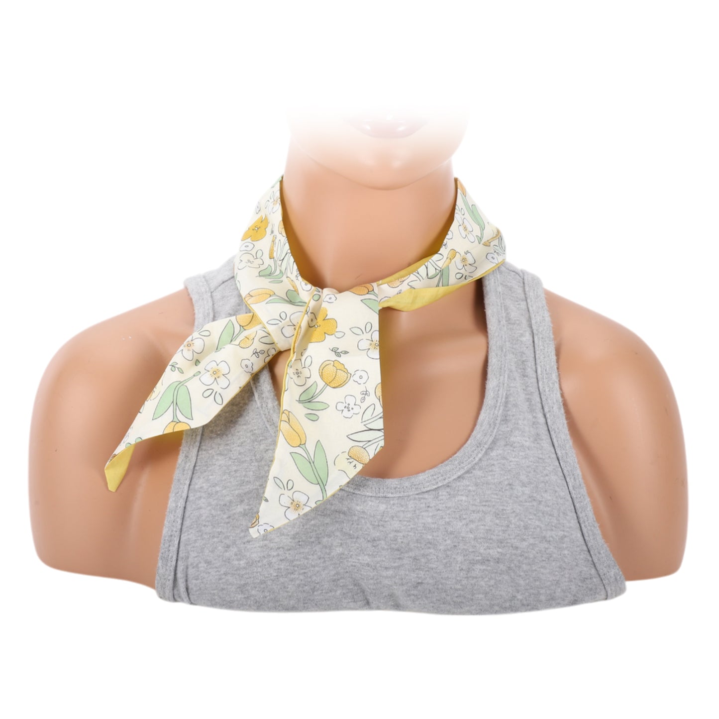 Diadema de satén con flores para mujer, color amarillo y beige, 1 unidad