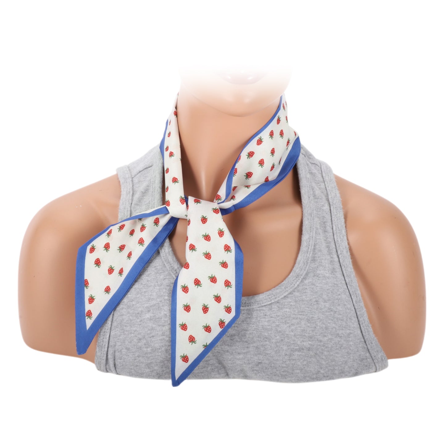 Cute Pattern Vintage Satin Headband for Women Blue Beige 1 Pc