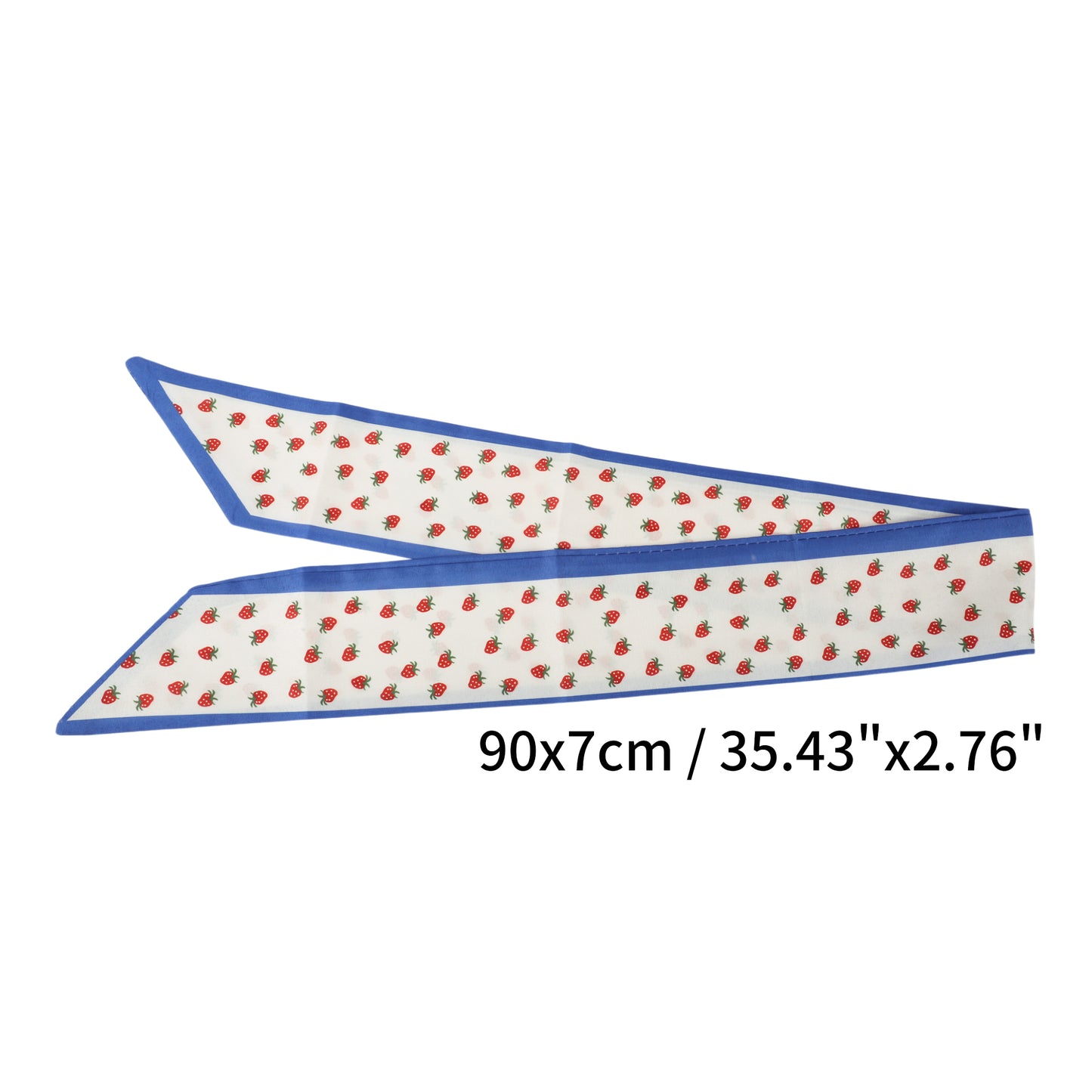 Cute Pattern Vintage Satin Headband for Women Blue Beige 1 Pc