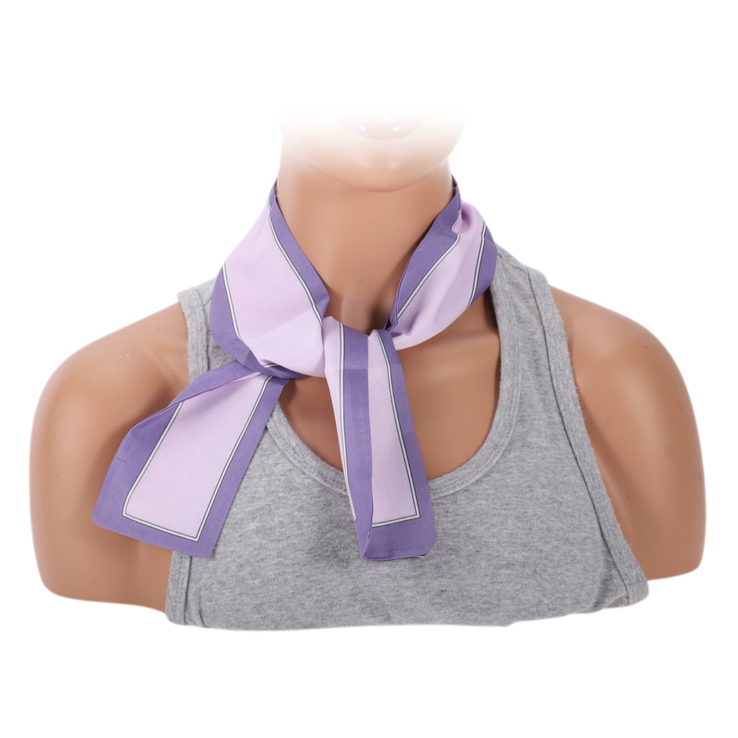 Pañuelo para el cuello con contraste en color para mujer, morado, 1 unidad