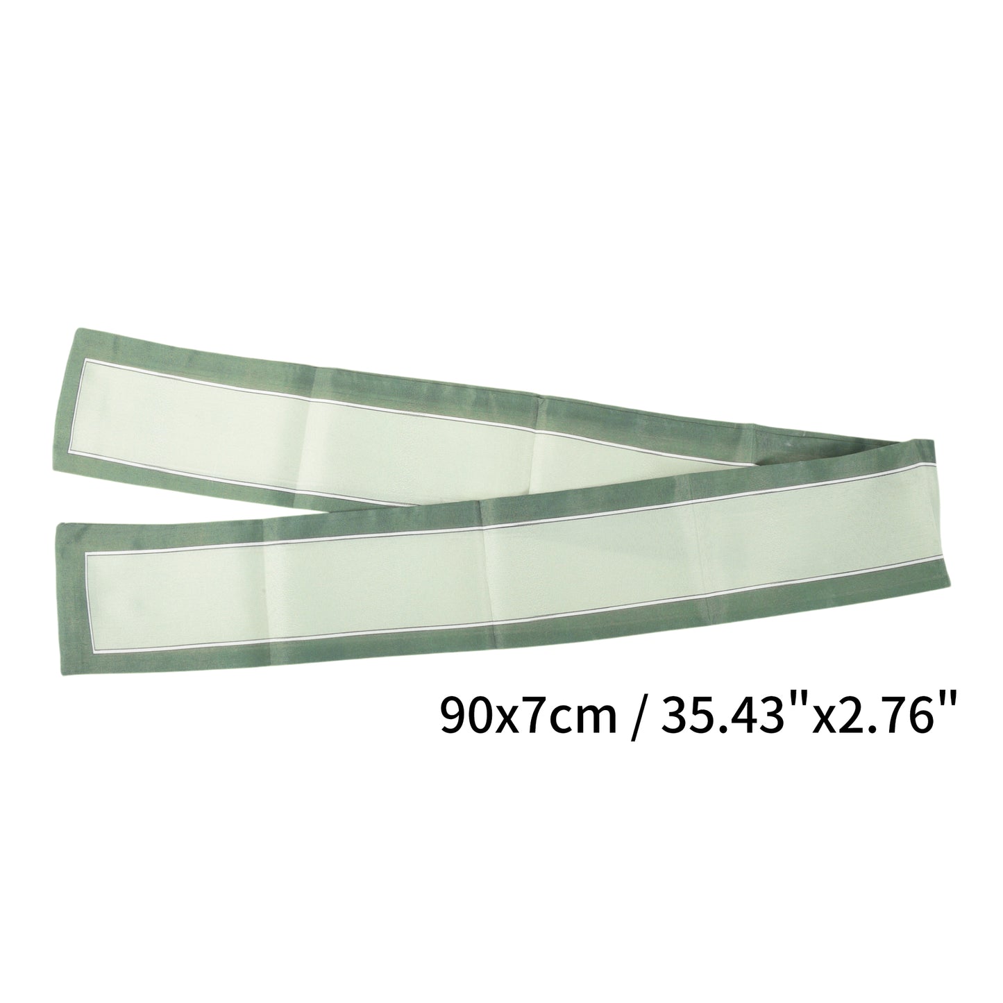 Pañuelo para el cuello con banda de contraste y bloques de color para mujer, verde, 1 unidad