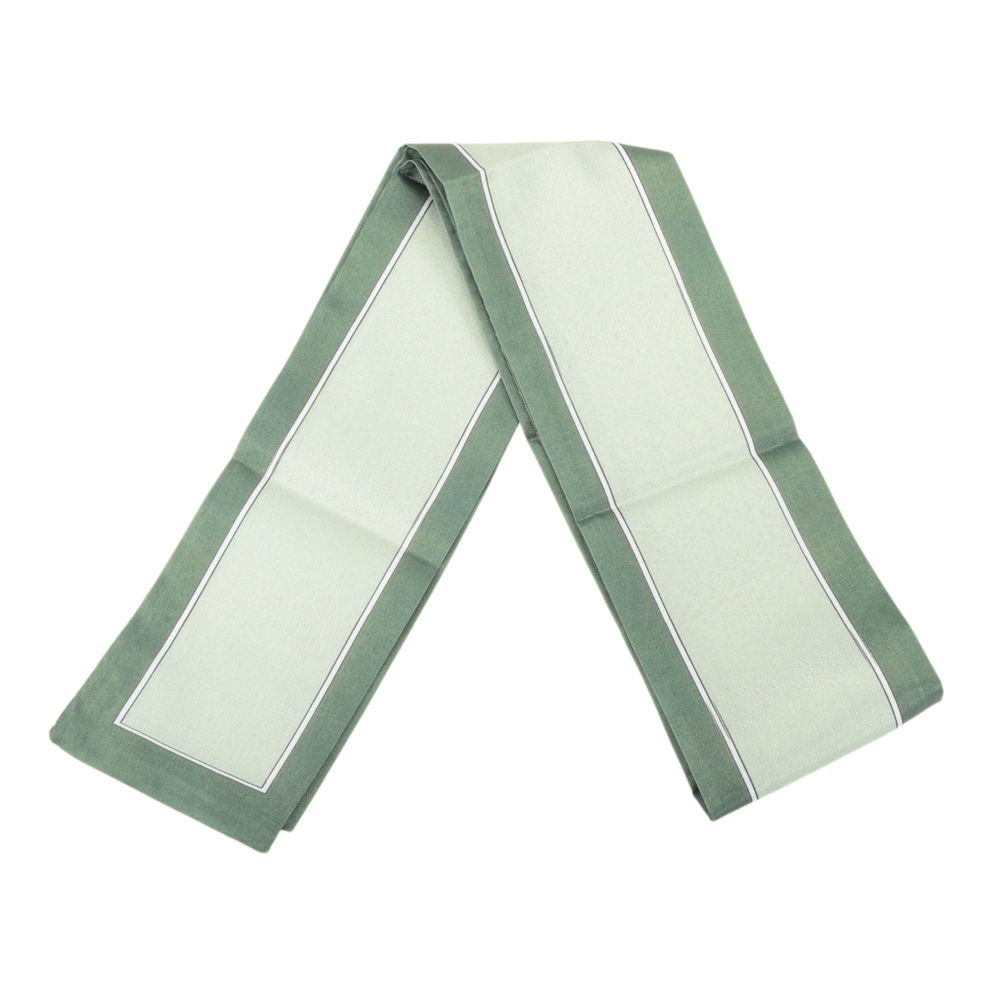 Pañuelo para el cuello con banda de contraste y bloques de color para mujer, verde, 1 unidad