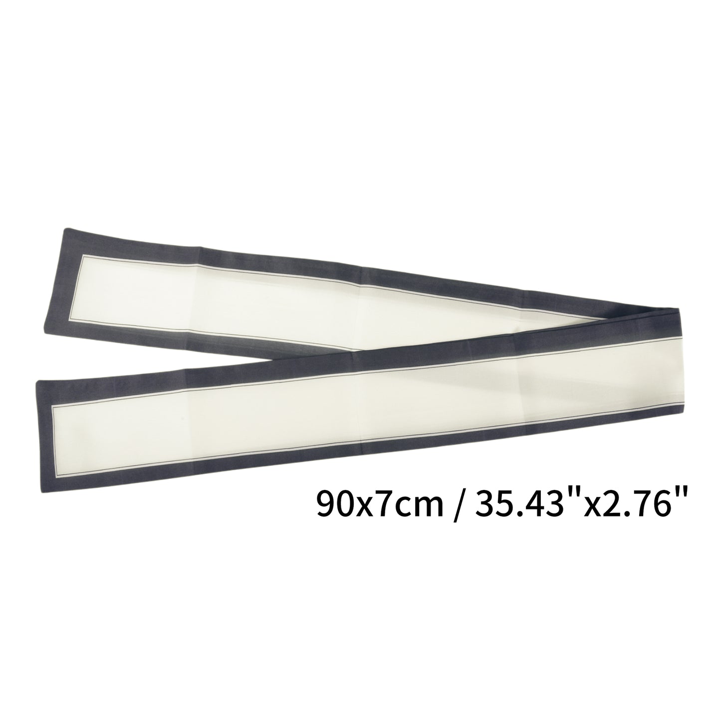 Contrast Binding Headband Color Block Neckerchief for Women Black White 1 Pc