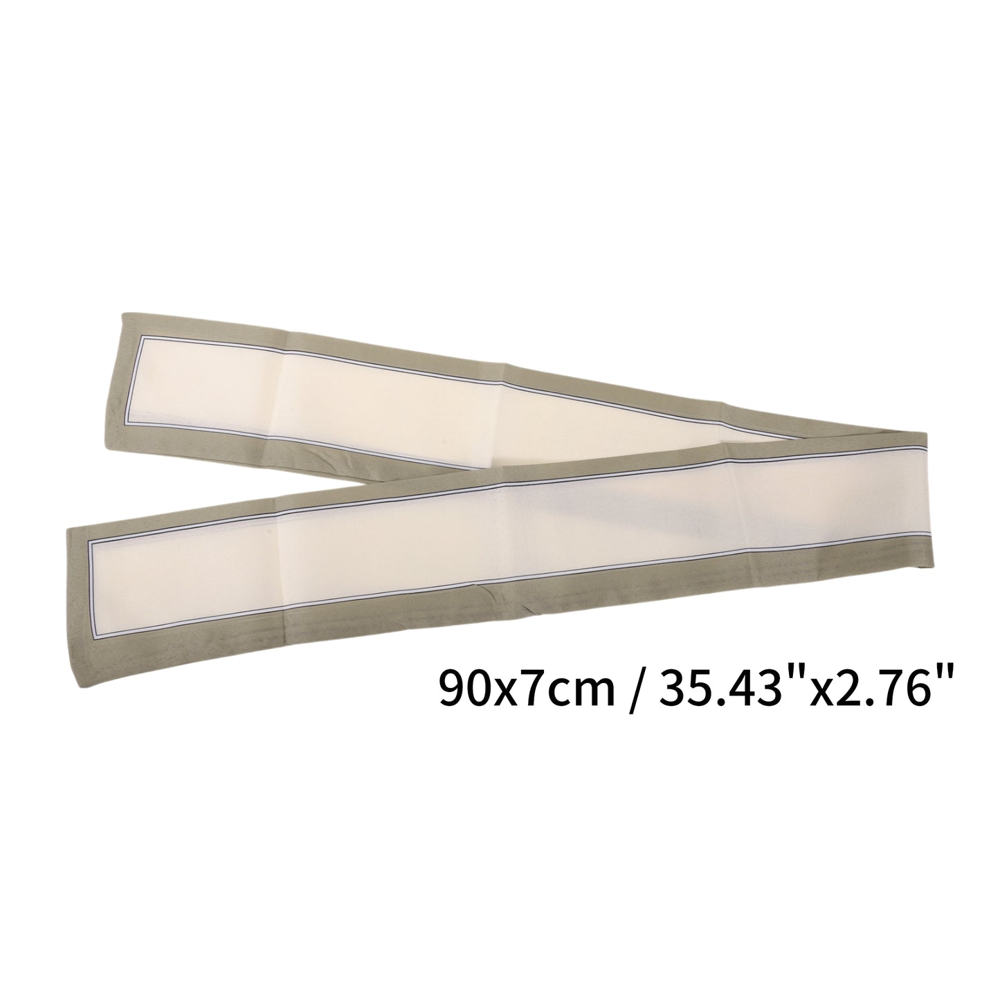 Contrast Binding Headband Color Block Neckerchief for Women Beige Coffee Color 1 Pc