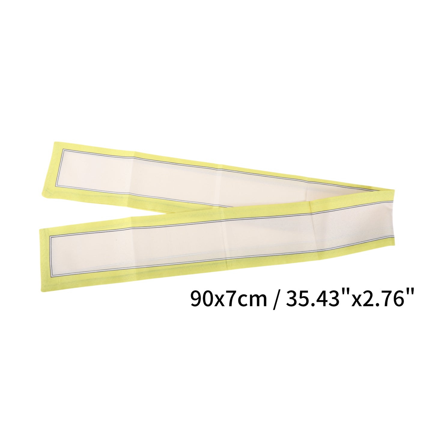 Contrast Binding Headband Color Block Neckerchief for Women Beige Green 1 Pc