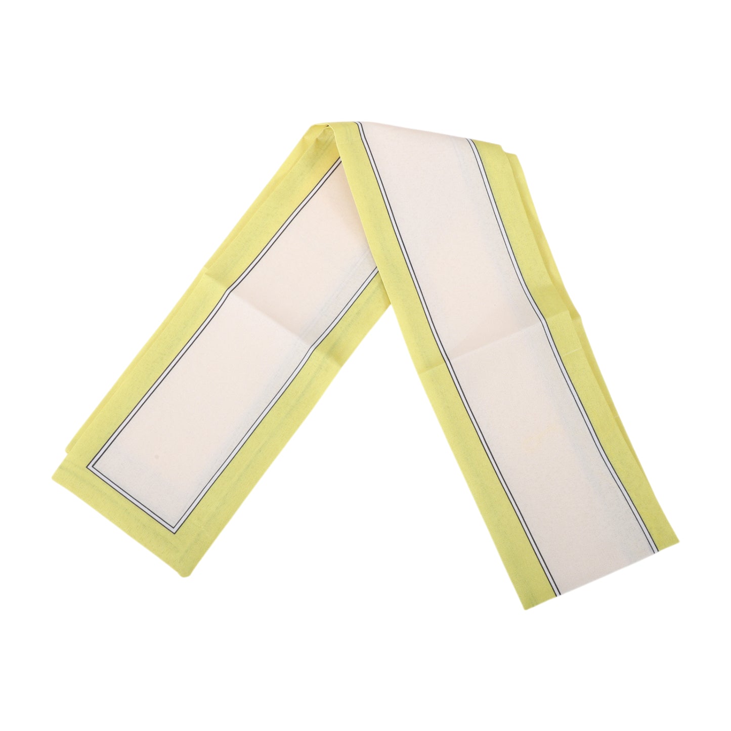 Contrast Binding Headband Color Block Neckerchief for Women Beige Green 1 Pc