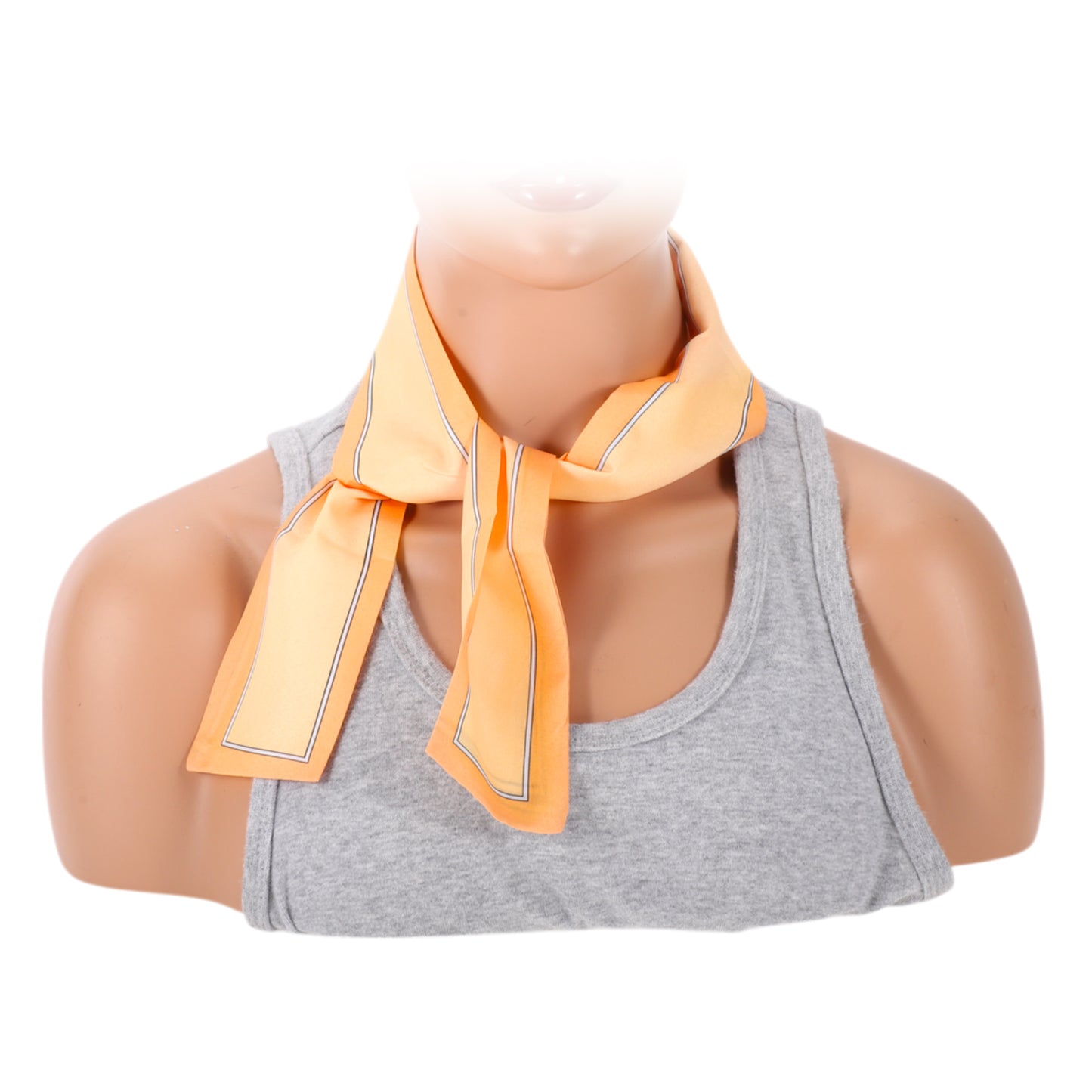 Contrast Binding Headband Color Block Neckerchief for Women Orange 1 Pc