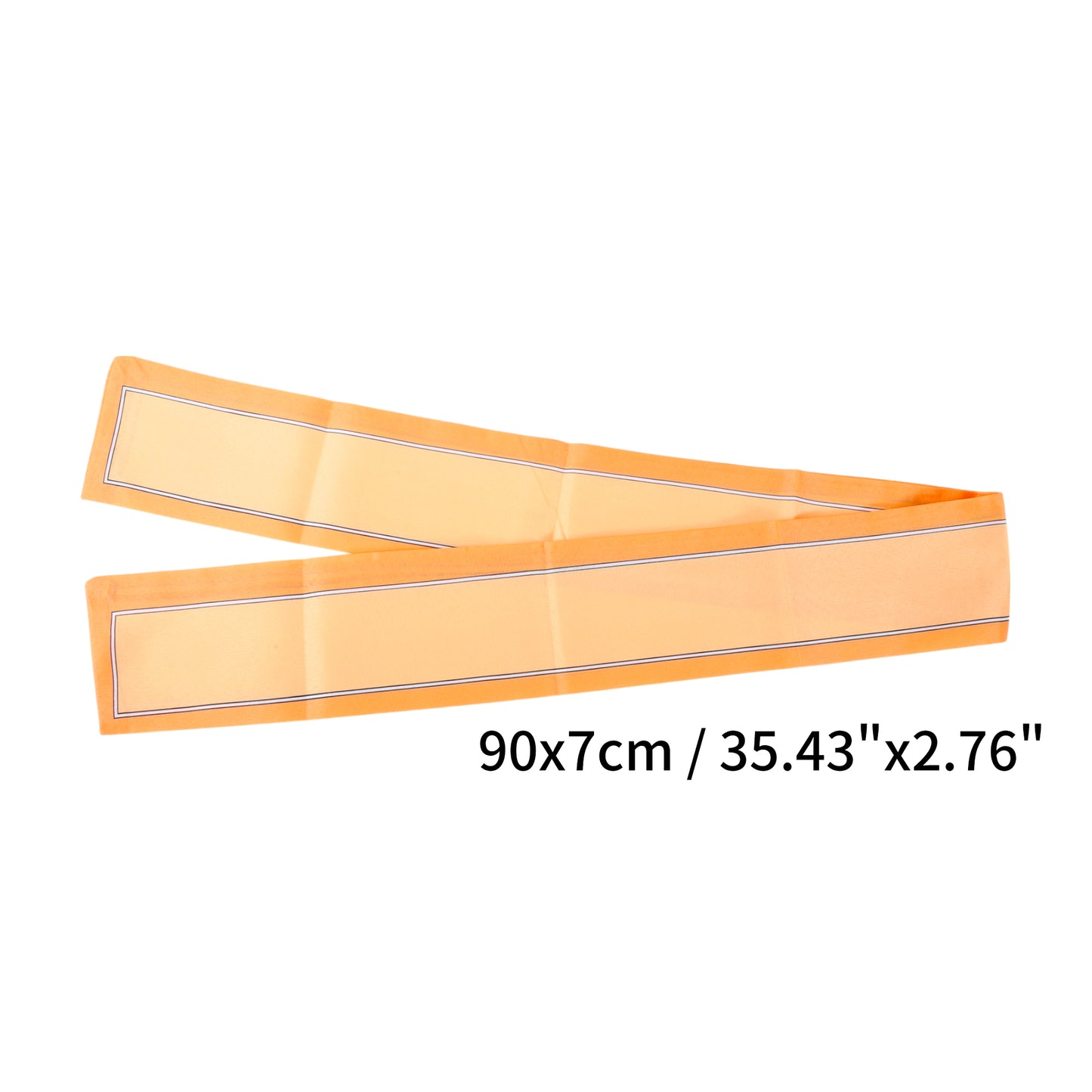 Contrast Binding Headband Color Block Neckerchief for Women Orange 1 Pc