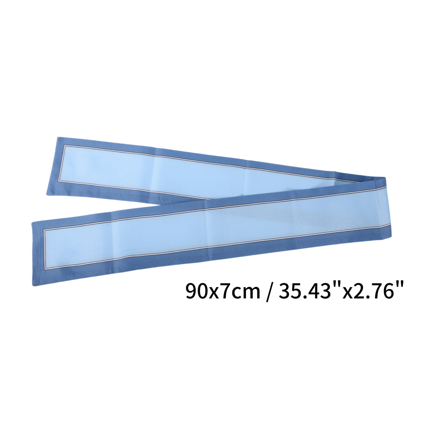 Contrast Binding Headband Color Block Neckerchief for Women Lake Blue 1 Pc