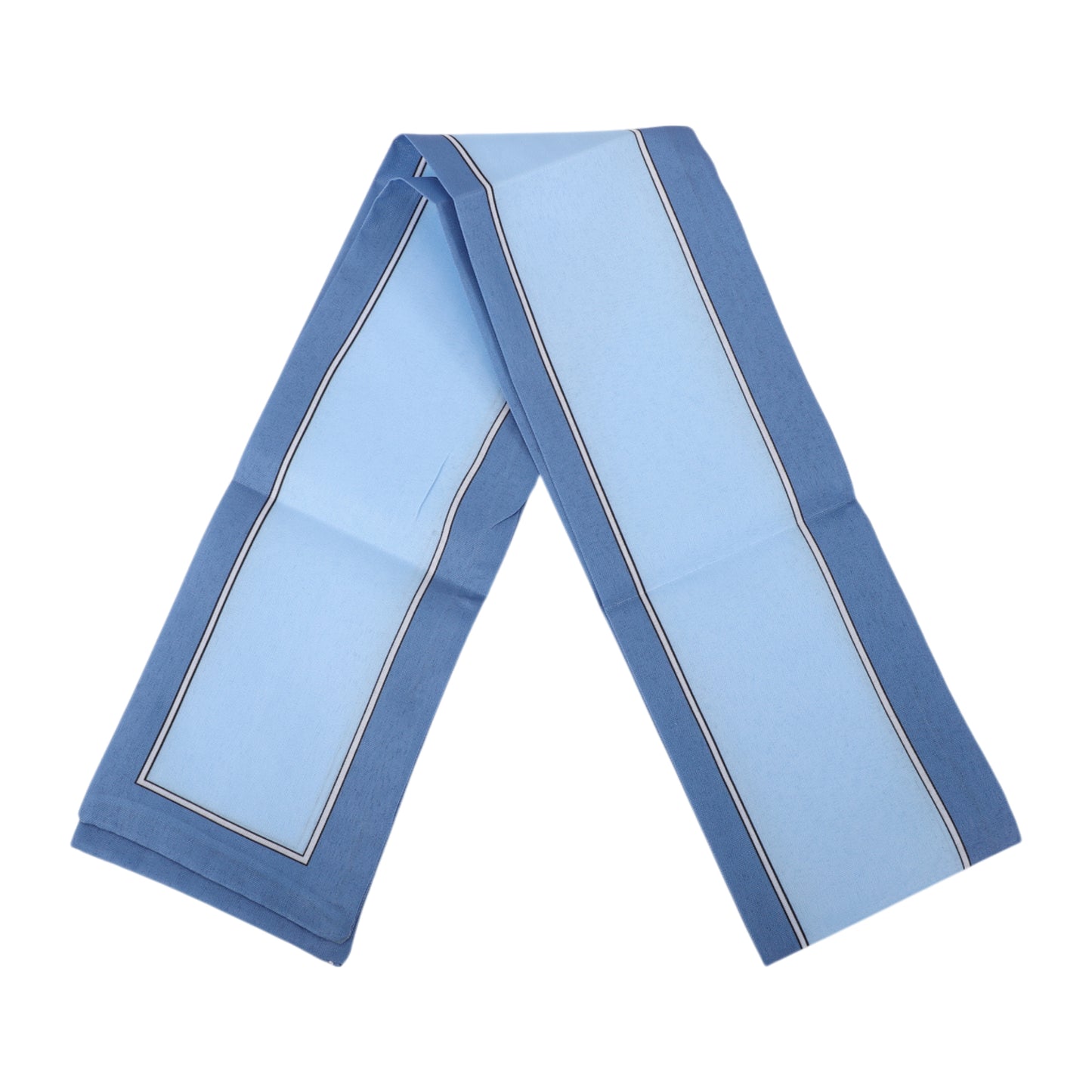 Contrast Binding Headband Color Block Neckerchief for Women Lake Blue 1 Pc