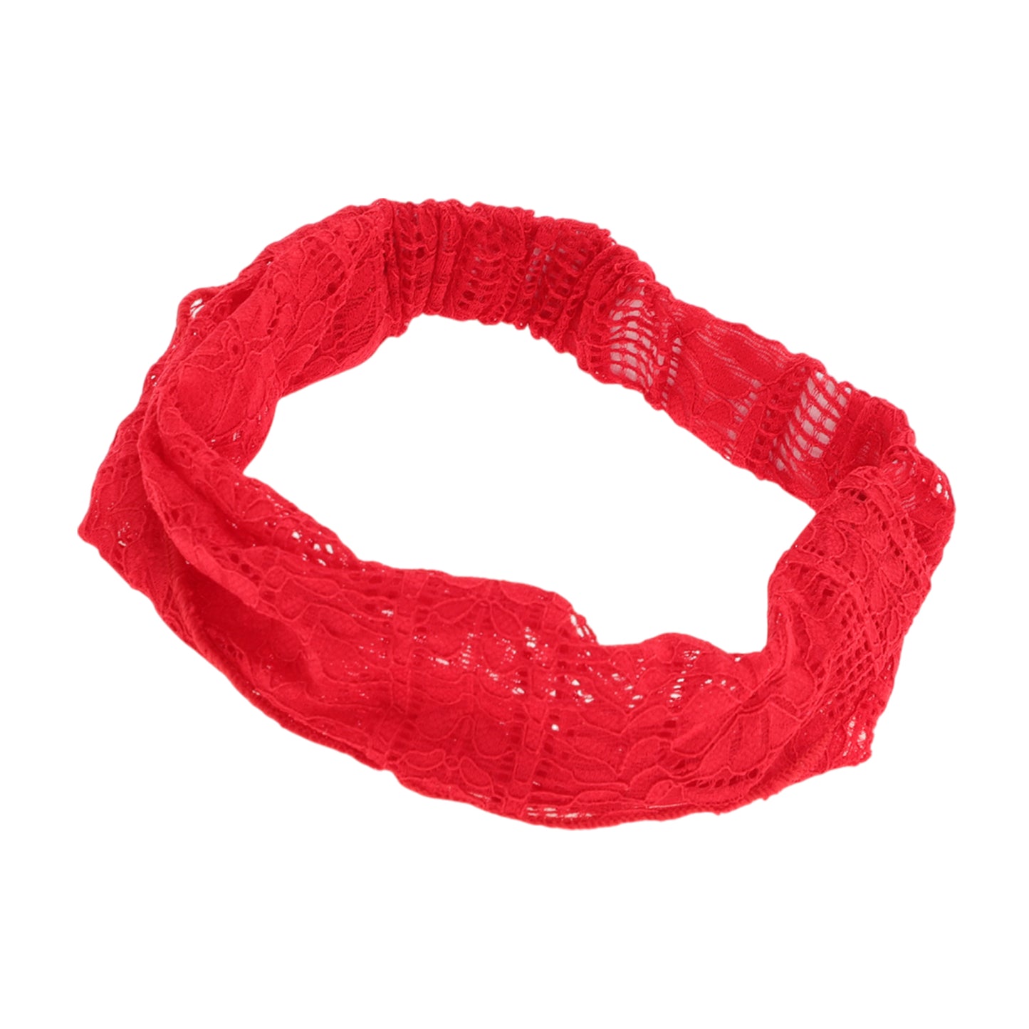 Lace Vinatage Wide Headband for Women Red 1 Pc