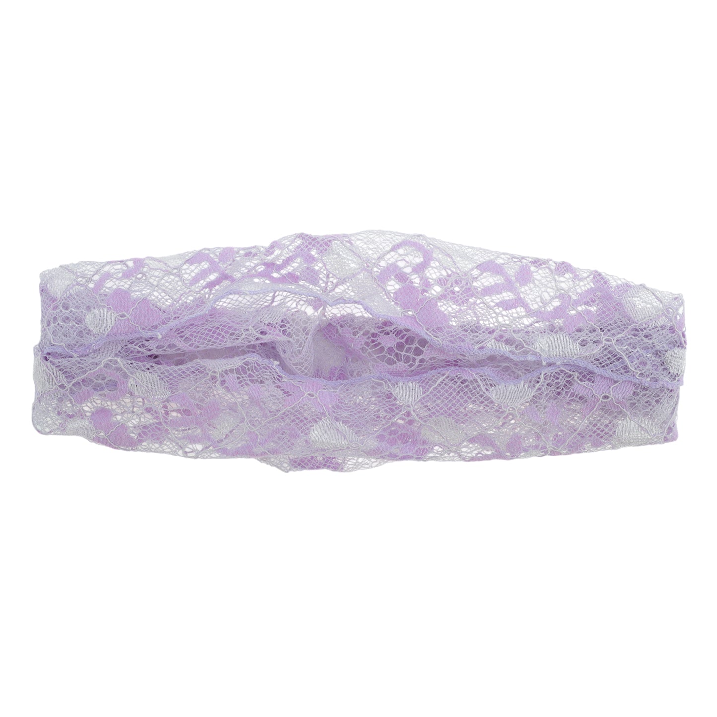 Diadema ancha de encaje floral para mujer, color morado, 1 unidad