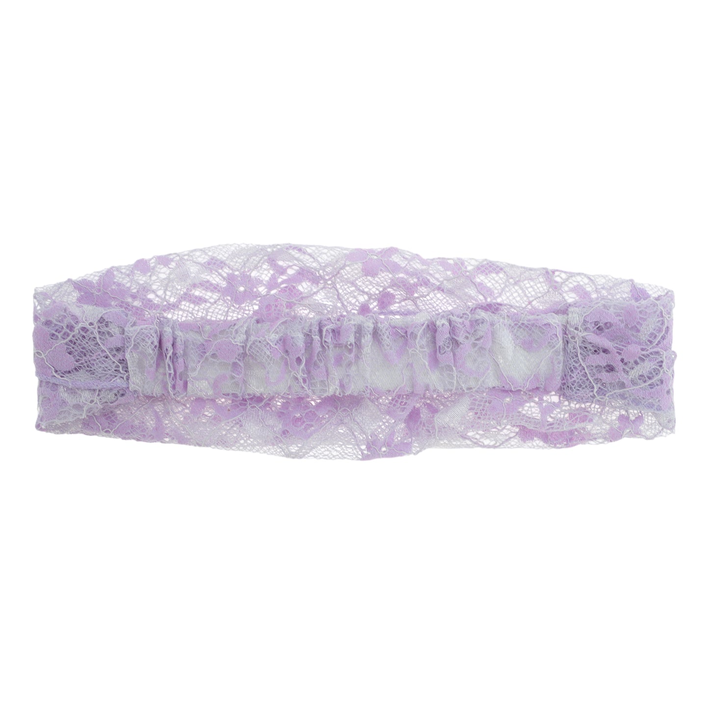 Diadema ancha de encaje floral para mujer, color morado, 1 unidad