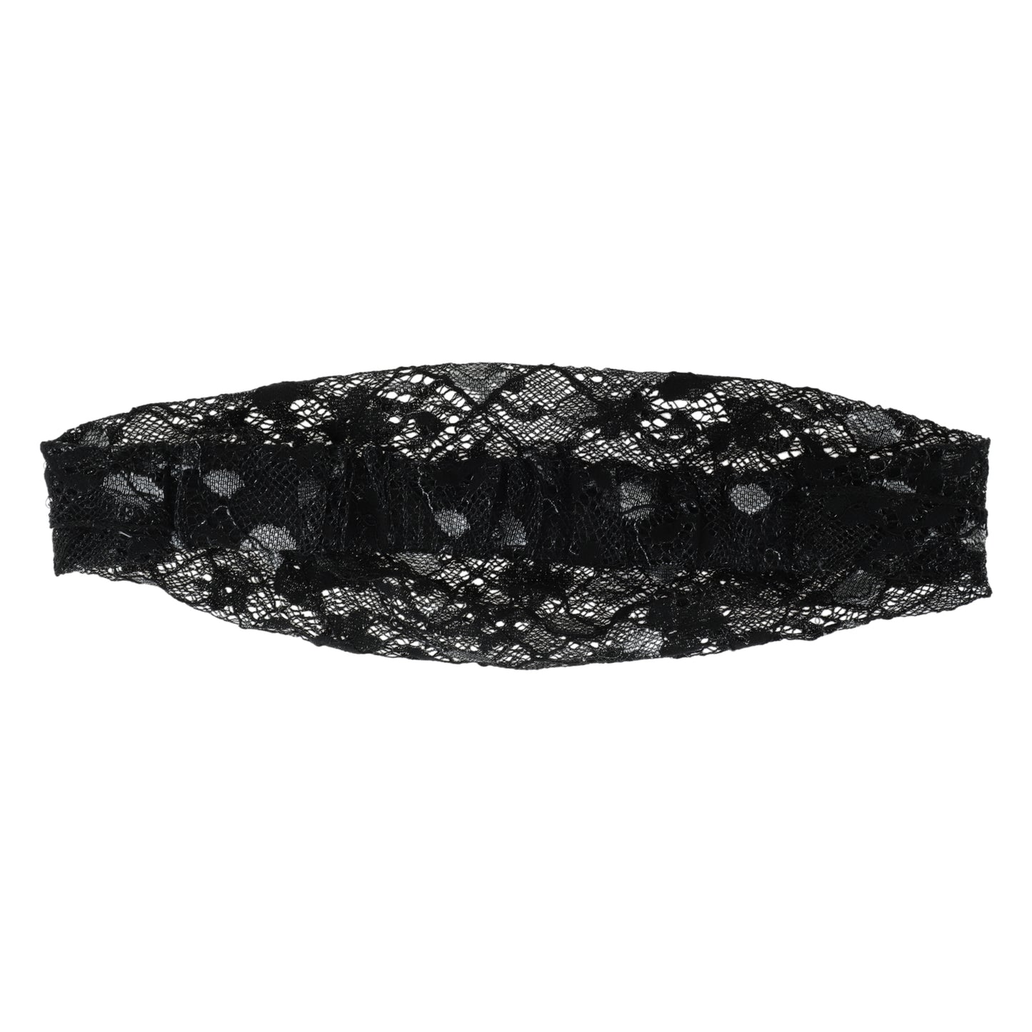 Diadema ancha de encaje floral para mujer, color negro, 1 unidad
