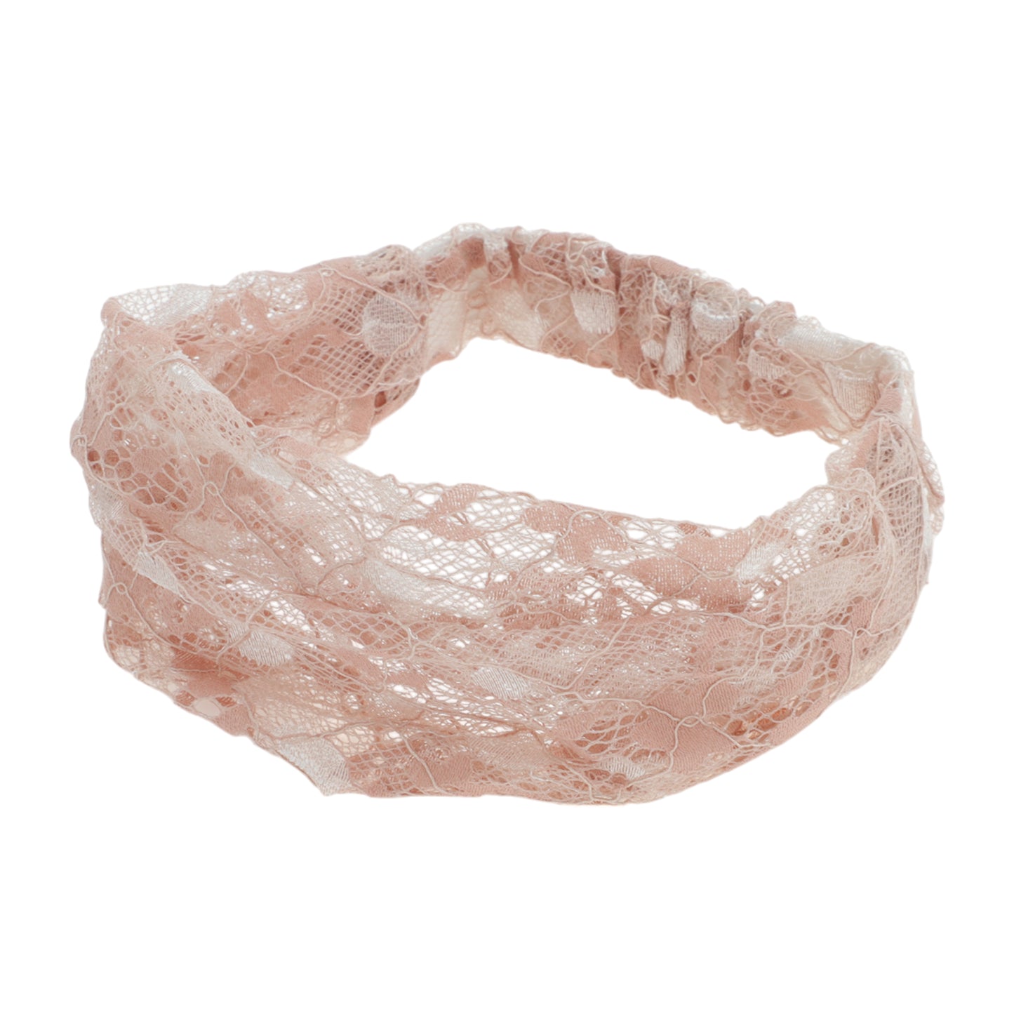 Floral Lace Wide Headband for Women Pink 1 Pc