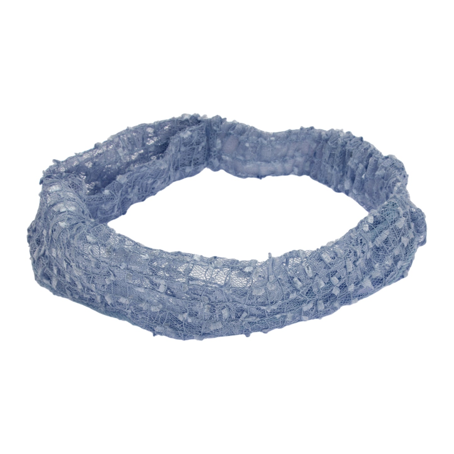 Lace Wide Webbing Headband for Women Sky Blue 1 Pc