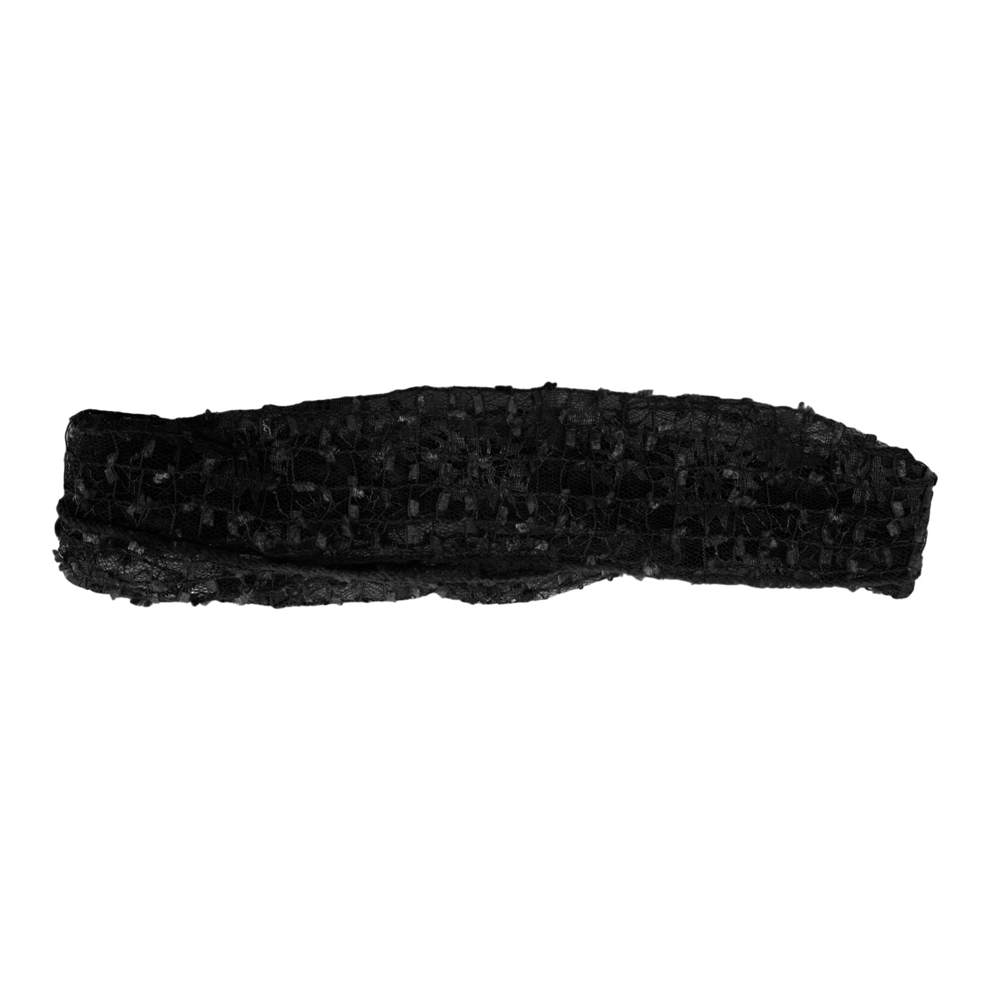 Lace Wide Webbing Headband for Women Black 1 Pc