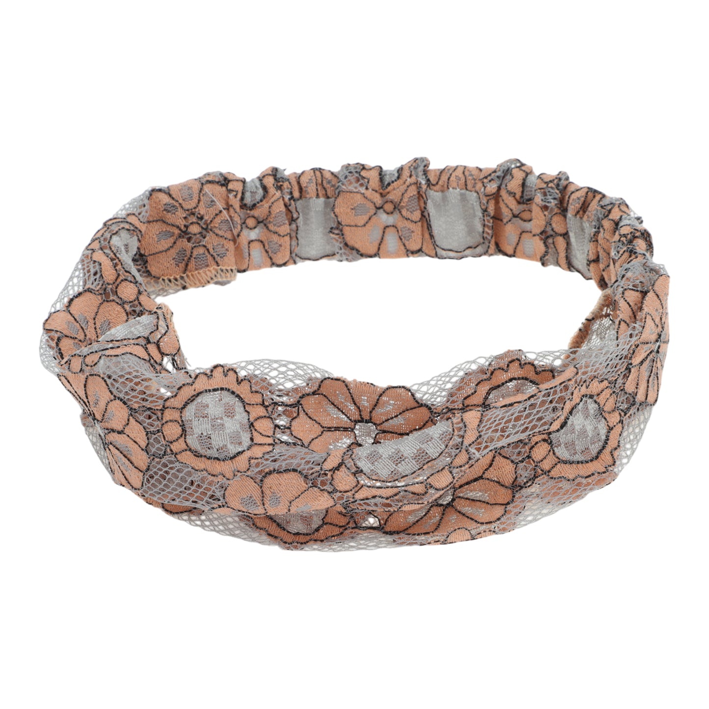 Diadema ancha de encaje ligero con diseño de girasol para mujer, color naranja y rosa, 1 unidad