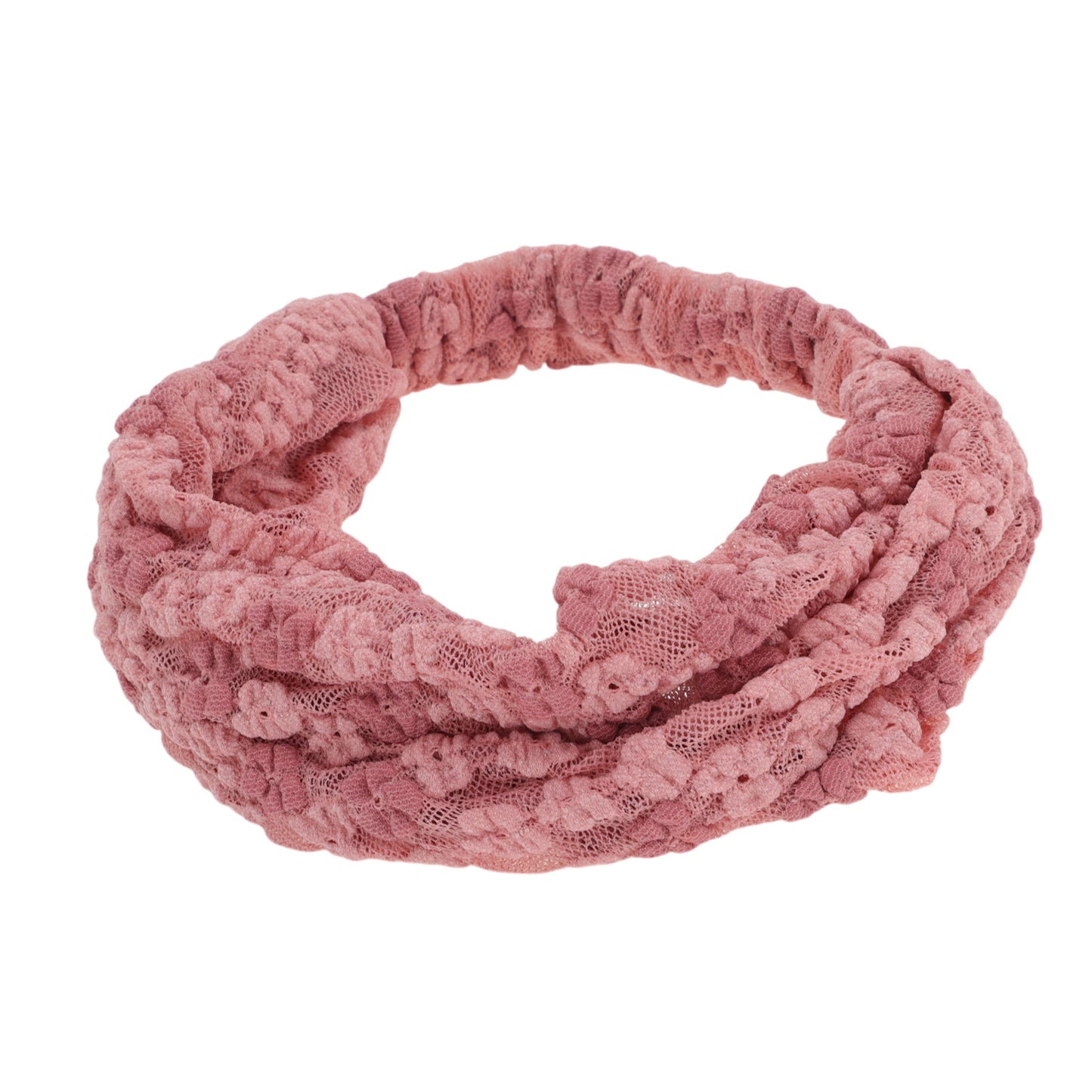 Diadema ancha de flores de doble cara para mujer, color rosa, 1 unidad