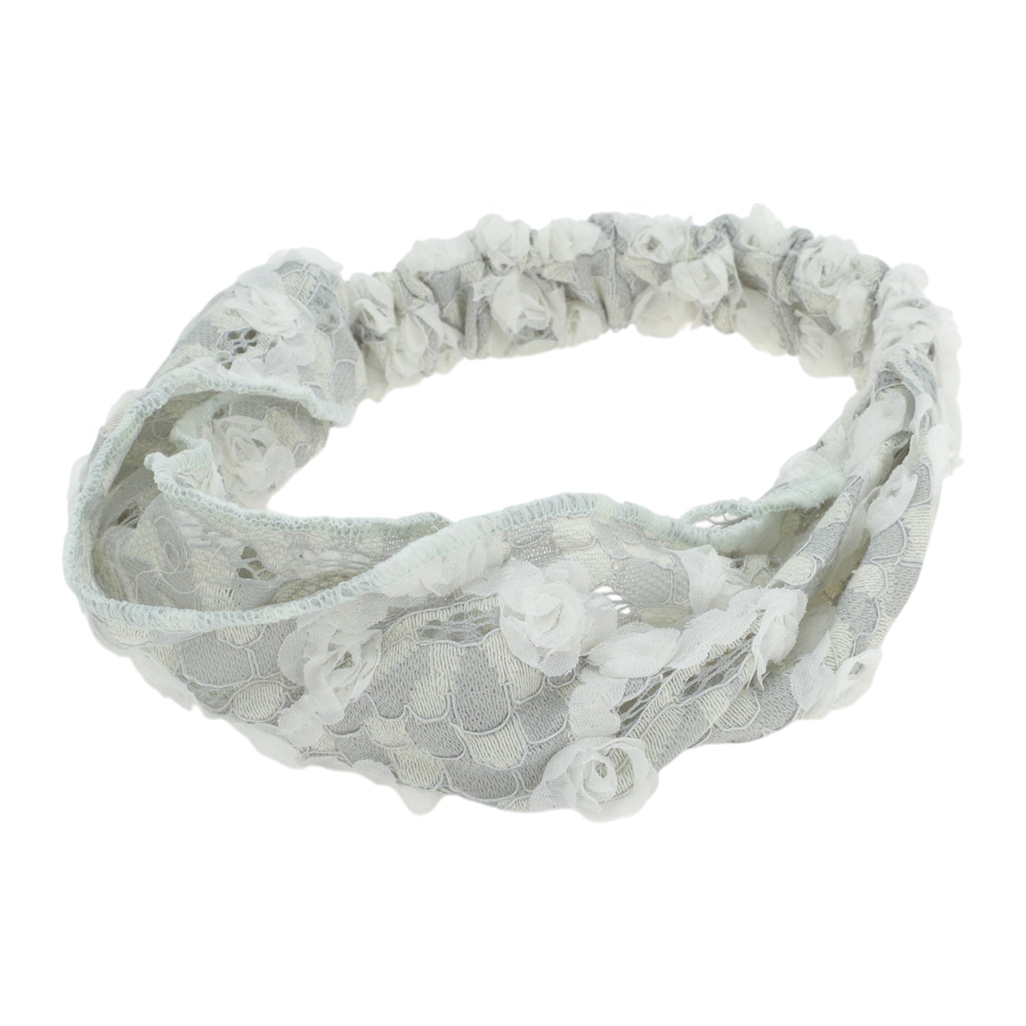 Floral Hollow-out Headband for Women Light Green 1 Pc