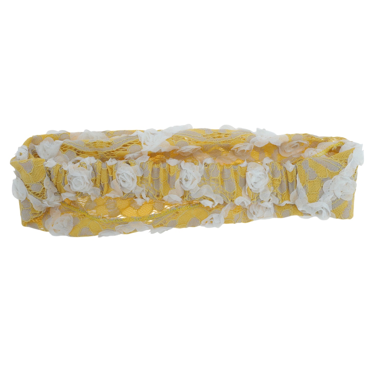 Floral Hollow-out Headband for Women Yellow 1 Pc