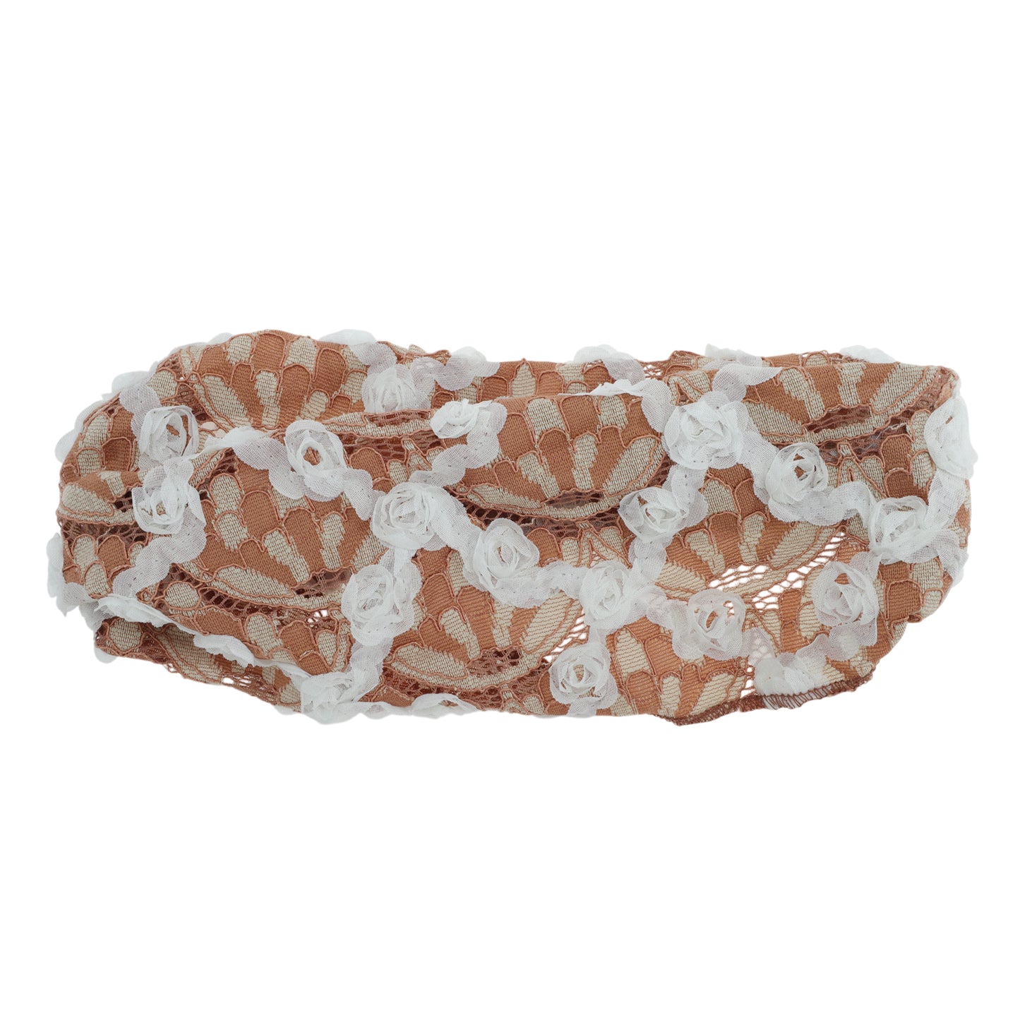 Floral Hollow-out Headband for Women Coffee Color 1 Pc
