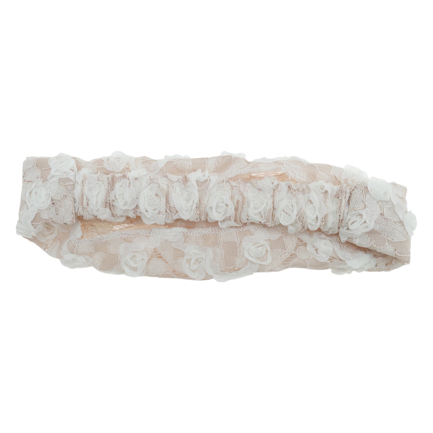 Floral Hollow-out Headband for Women Beige 1 Pc