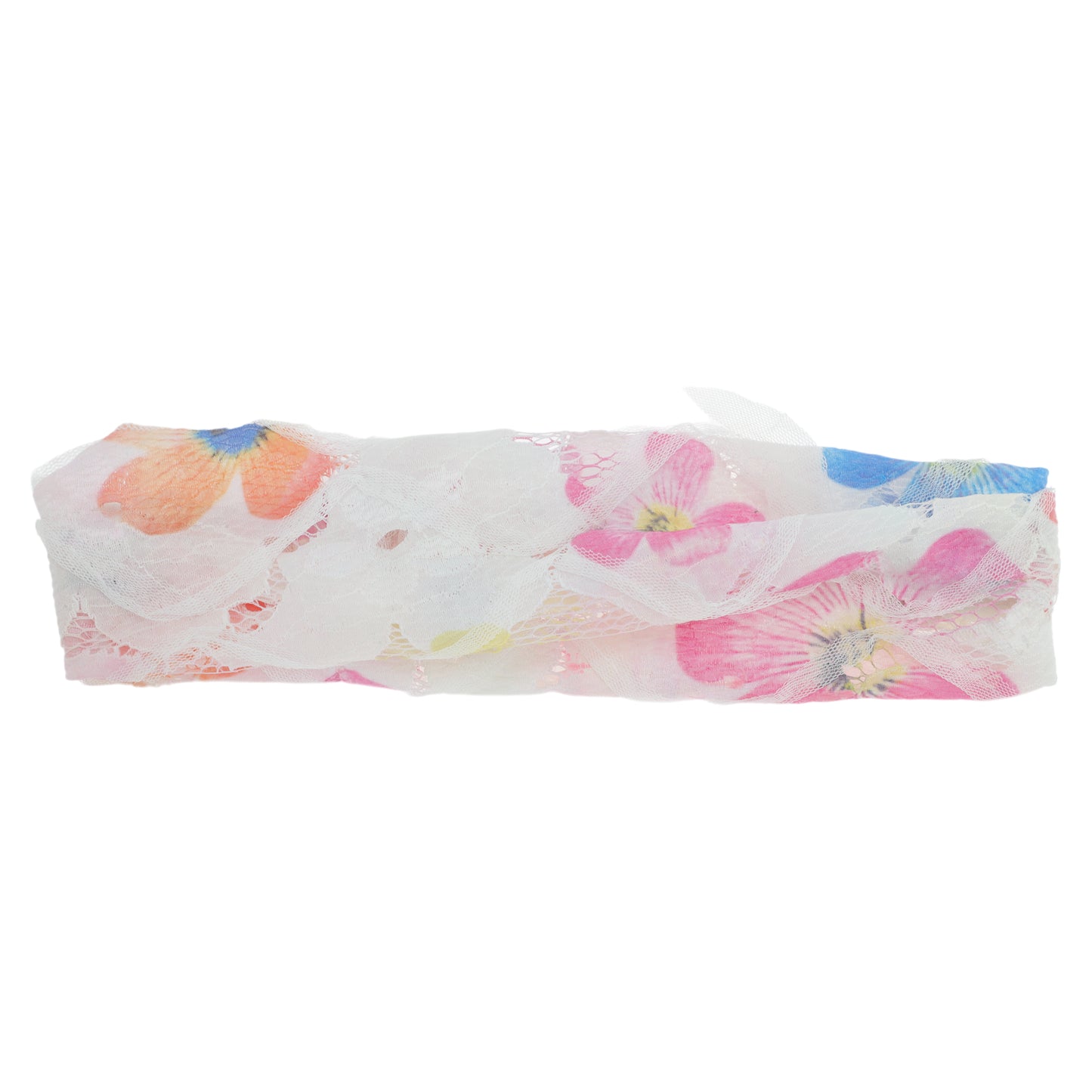 Ditsy Floral Lace Wide Headband for Women Rose Red 1 Pc