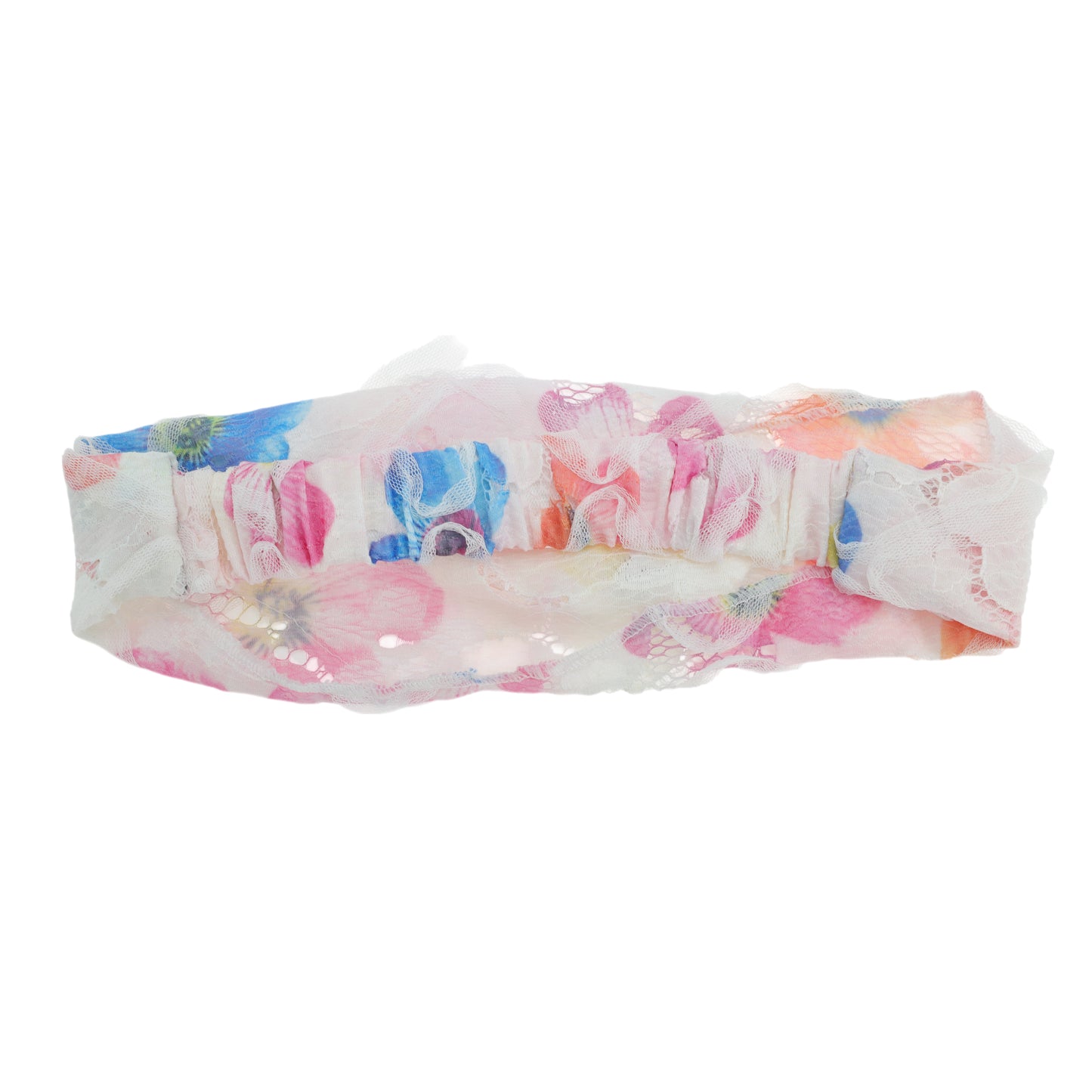 Ditsy Floral Lace Wide Headband for Women Rose Red 1 Pc