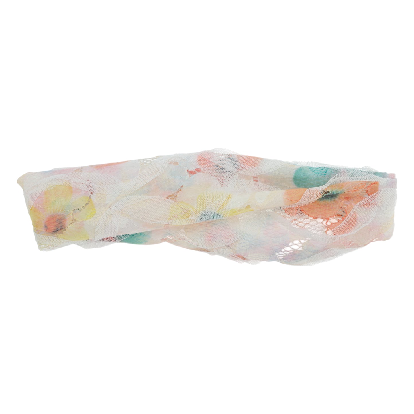 Diadema ancha de encaje floral para mujer, color naranja, 1 unidad