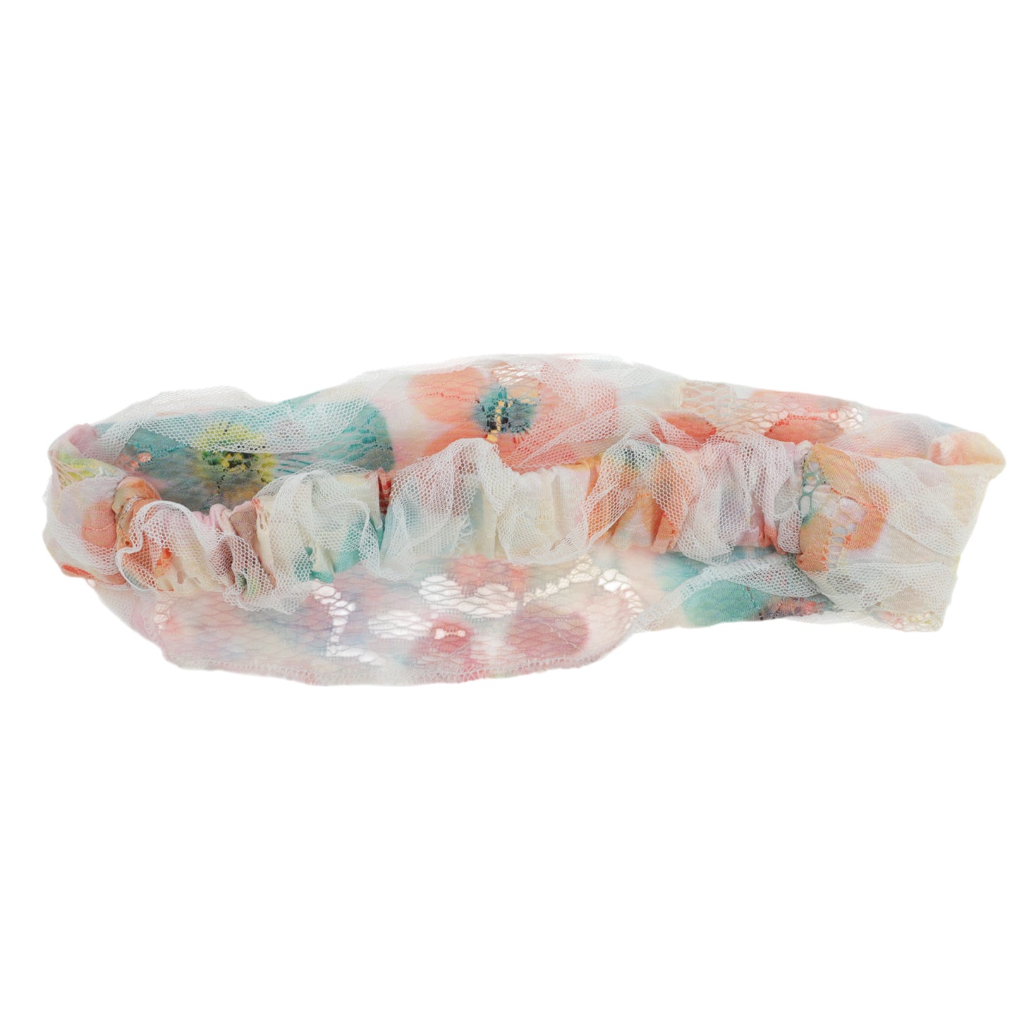 Diadema ancha de encaje floral para mujer, color naranja, 1 unidad