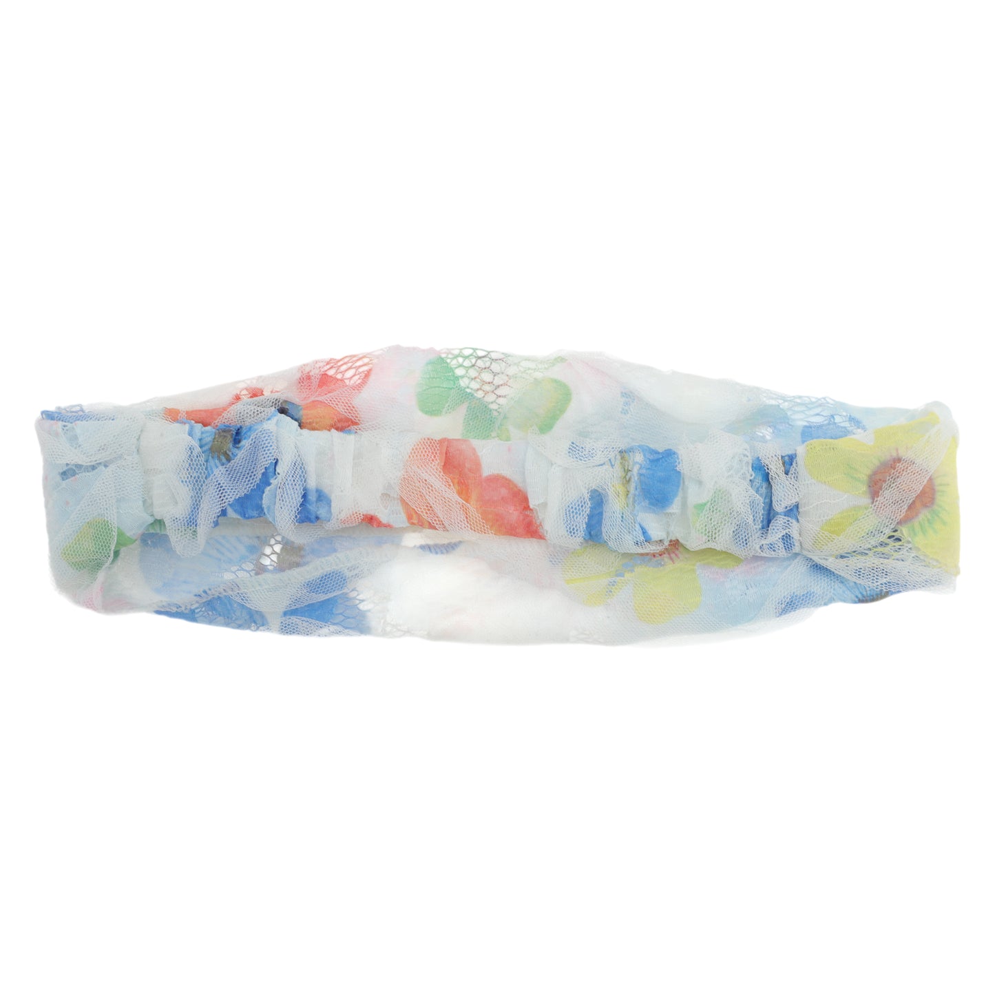 Diadema ancha de encaje floral para mujer, color azul y morado, 1 unidad