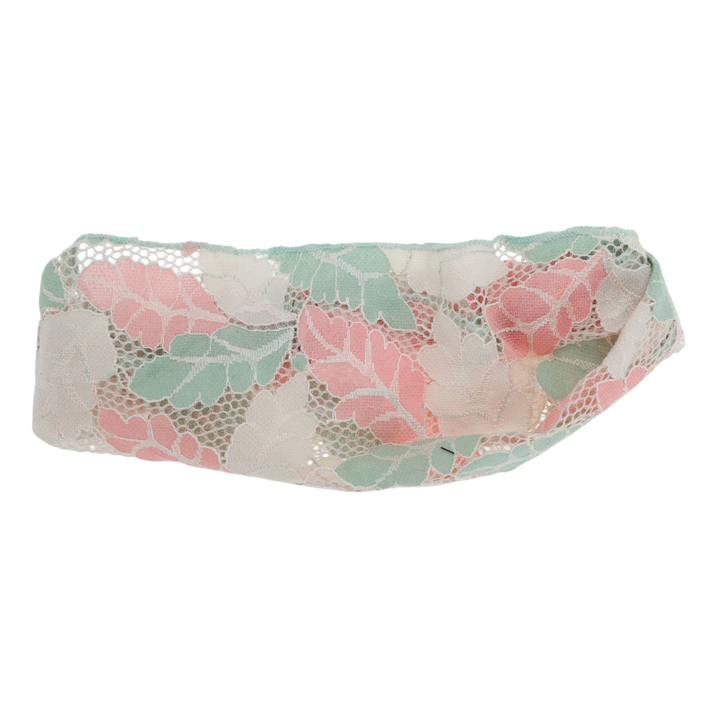 Leaf Lace Headband for Women Green Pink 1 Pc
