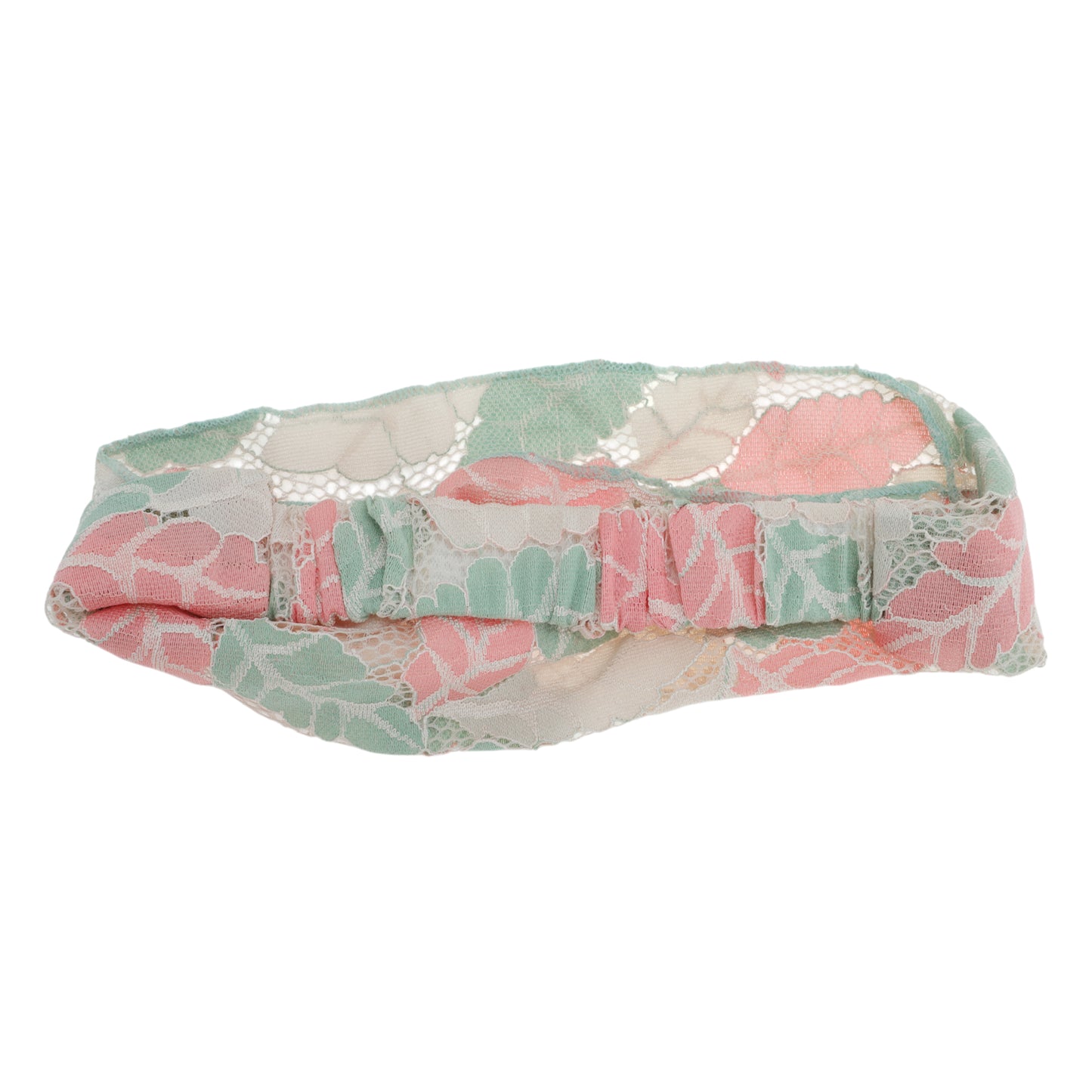 Leaf Lace Headband for Women Green Pink 1 Pc