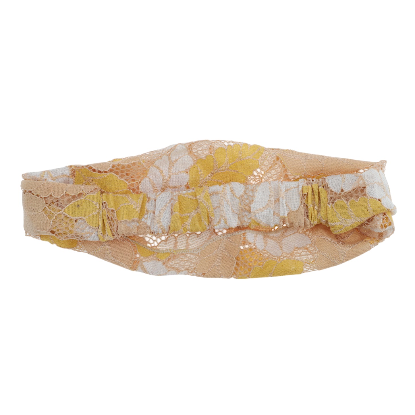 Leaf Lace Headband for Women Yellow 1 Pc