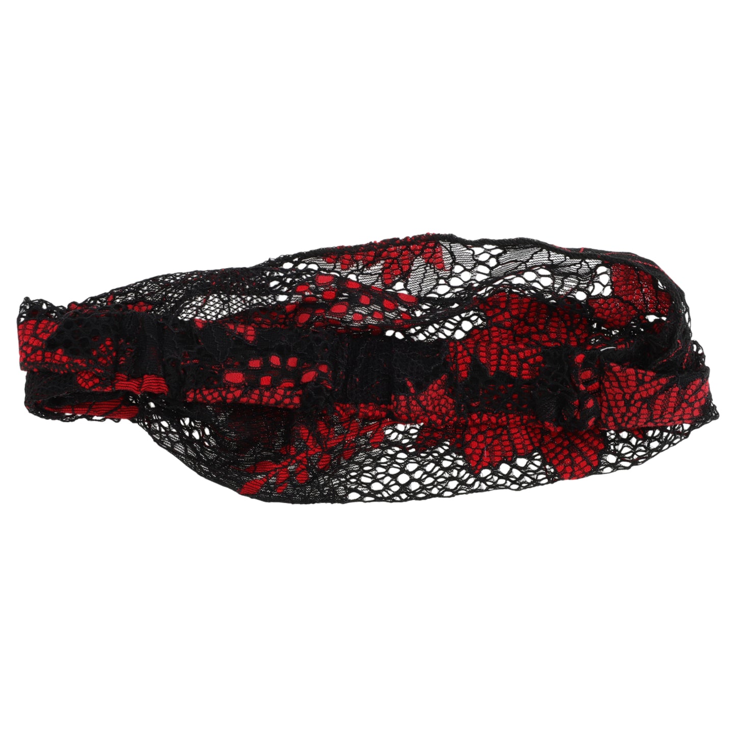 Breathable Maple Leaf Lace Headband for Women Black 1 Pc